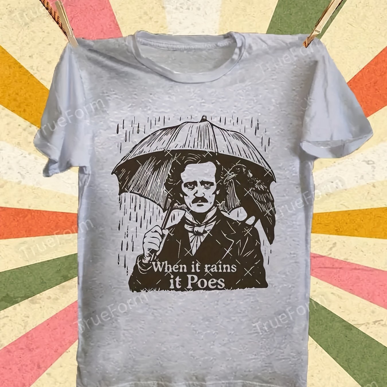 TEMU 90s Retro Vintage - When It Poes Graphic, Soft 100% Cotton, Regular Fit Short Sleeve, Machine Washableallseason Apparel|retro Graphic|medium Stretch Fabric