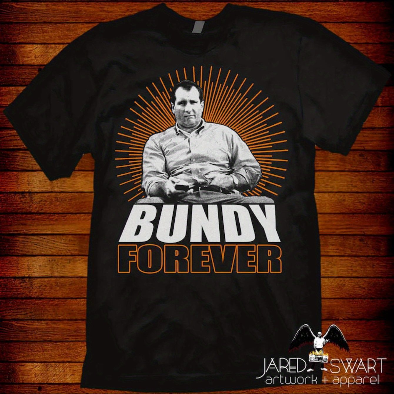 TEMU Bundy Forever T-shirt- Black, Printed With "bundy Forever" Design- Unisex Fun T-shirt- Suitable For Any Season- Low Maintenance, Bohemian Style,