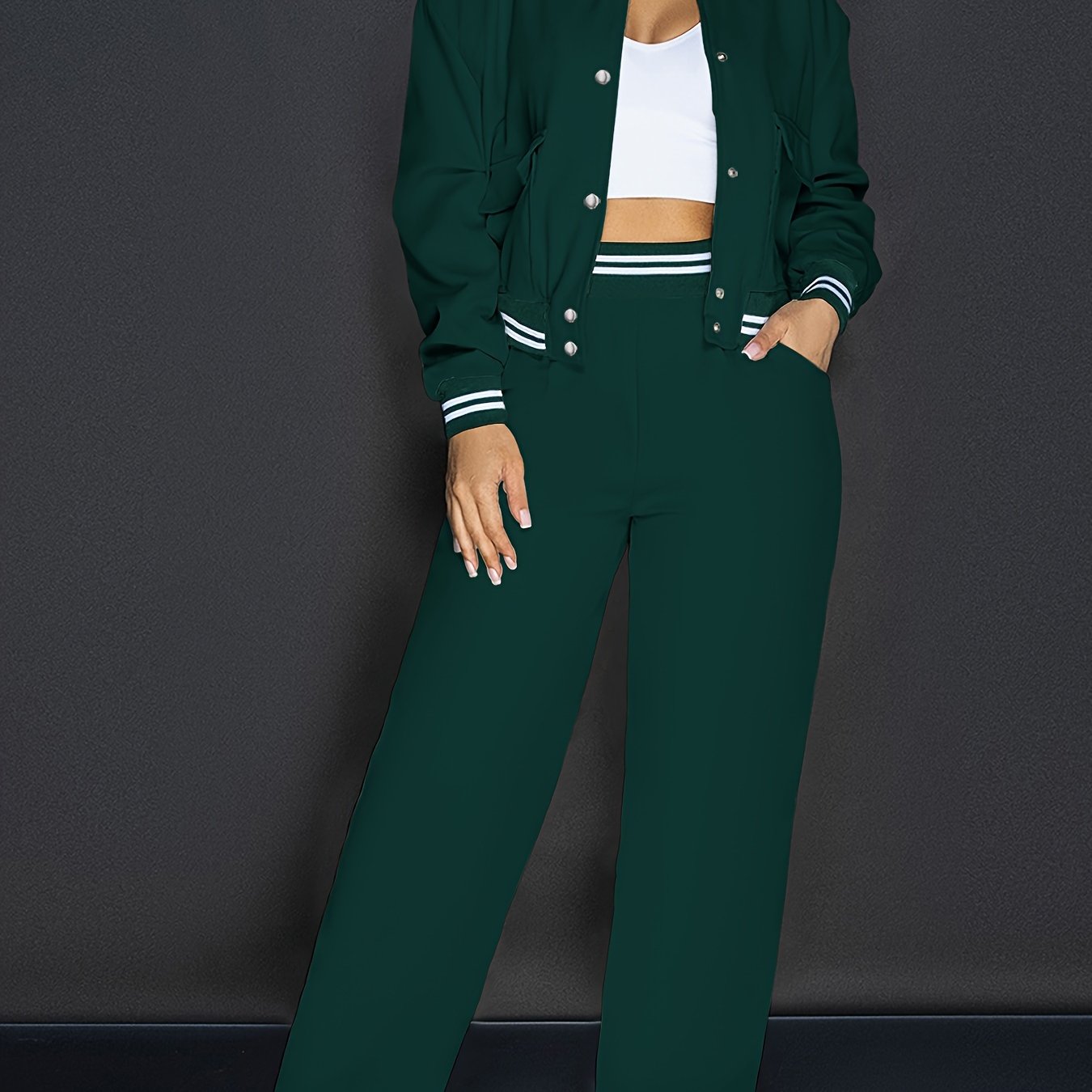 Image of 5332 Vacation Western Outing Party Casual Pocket Women's Set Women's Pants Set