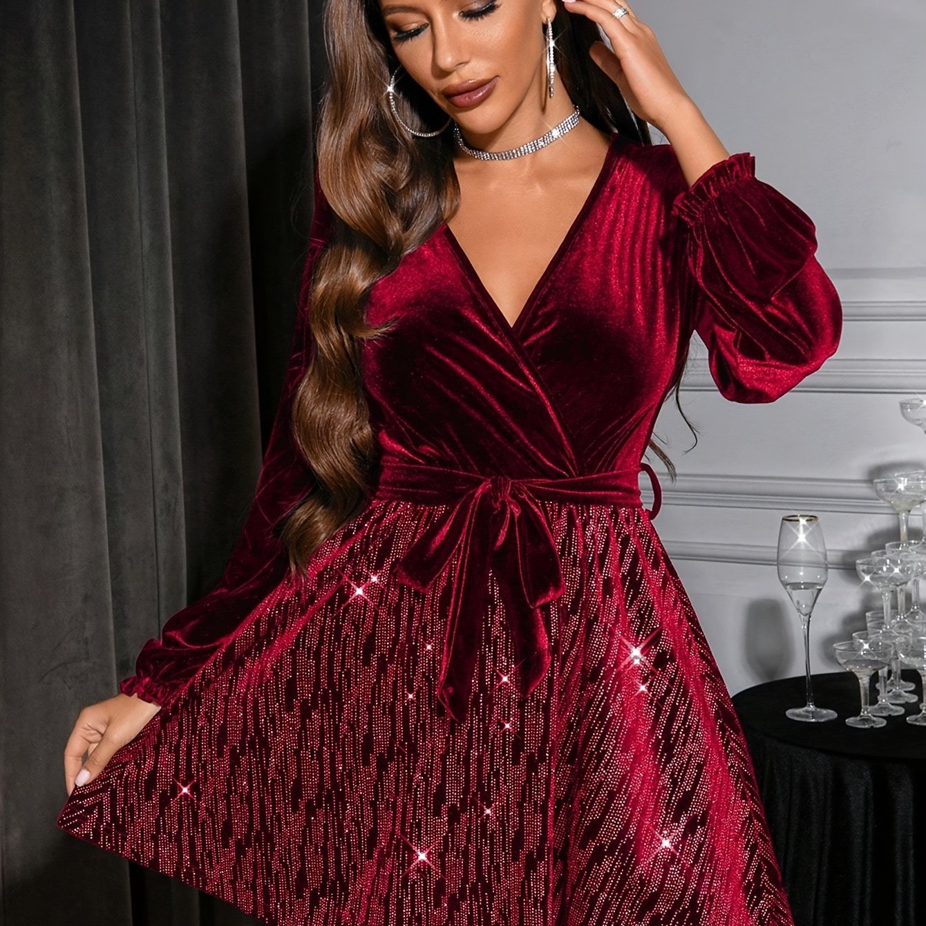 TEMU Women's Long Sleeve Dress
