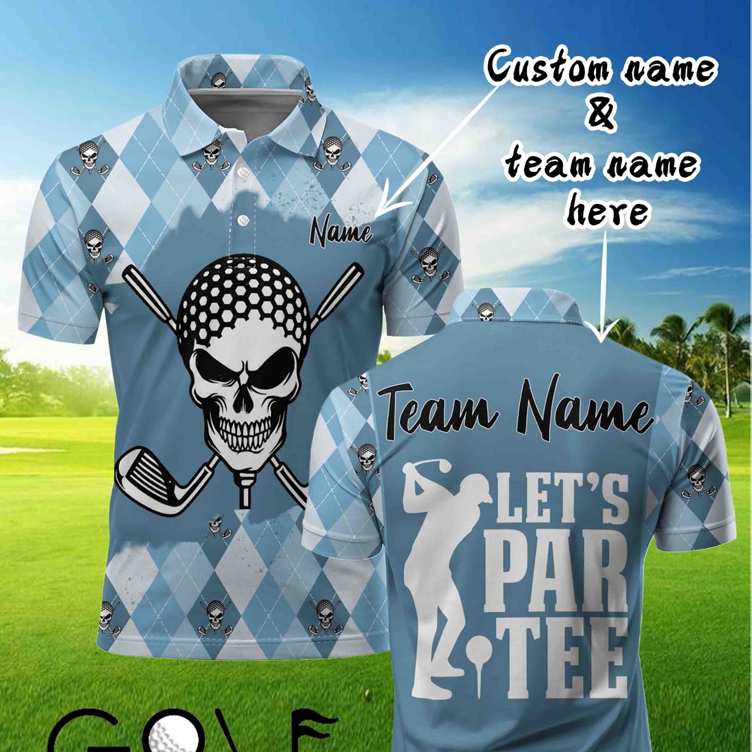 TEMU Exclusive Custom Golf Shirt, Supports Personalized Name And Team Name Printing, Short-sleeved Design, Breathable And Comfortable, Casual Sports
