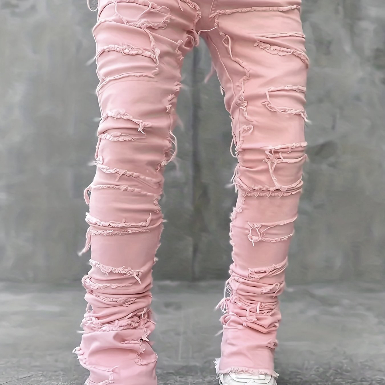 High Street Hip-hop Creative New Jeans - Temu Germany