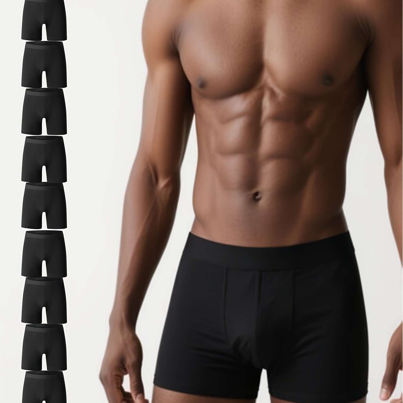 10pcs Set Men's Briefs Soft Material Breathable Sweat-absorbing Comfortable And Elastic Suitable For Daily Casual Wear , Sweat-resistant