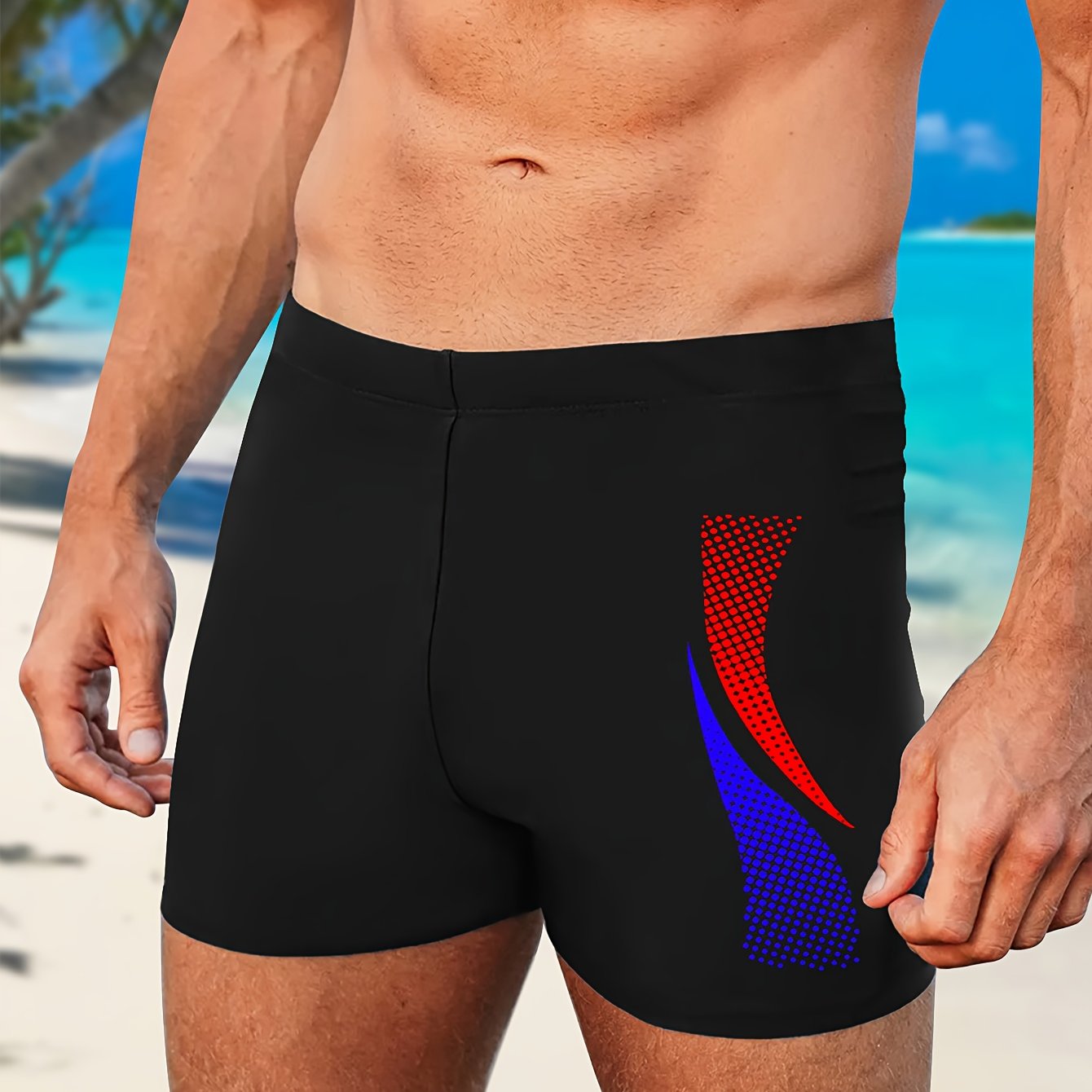 E-shop Coole Druck Herren-Badehosen | Atmungsaktive Stretch-Trunks mit Kordelzugbund | Vielseitige Wassersportbekleidung vom Fitnessstudio zum Strand