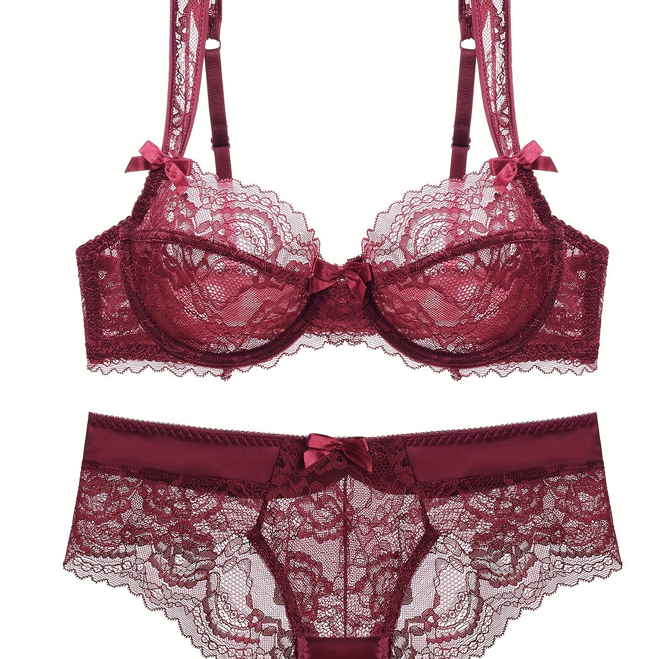 Good Quality Embroidered Thin Elegant Women's Bra Set