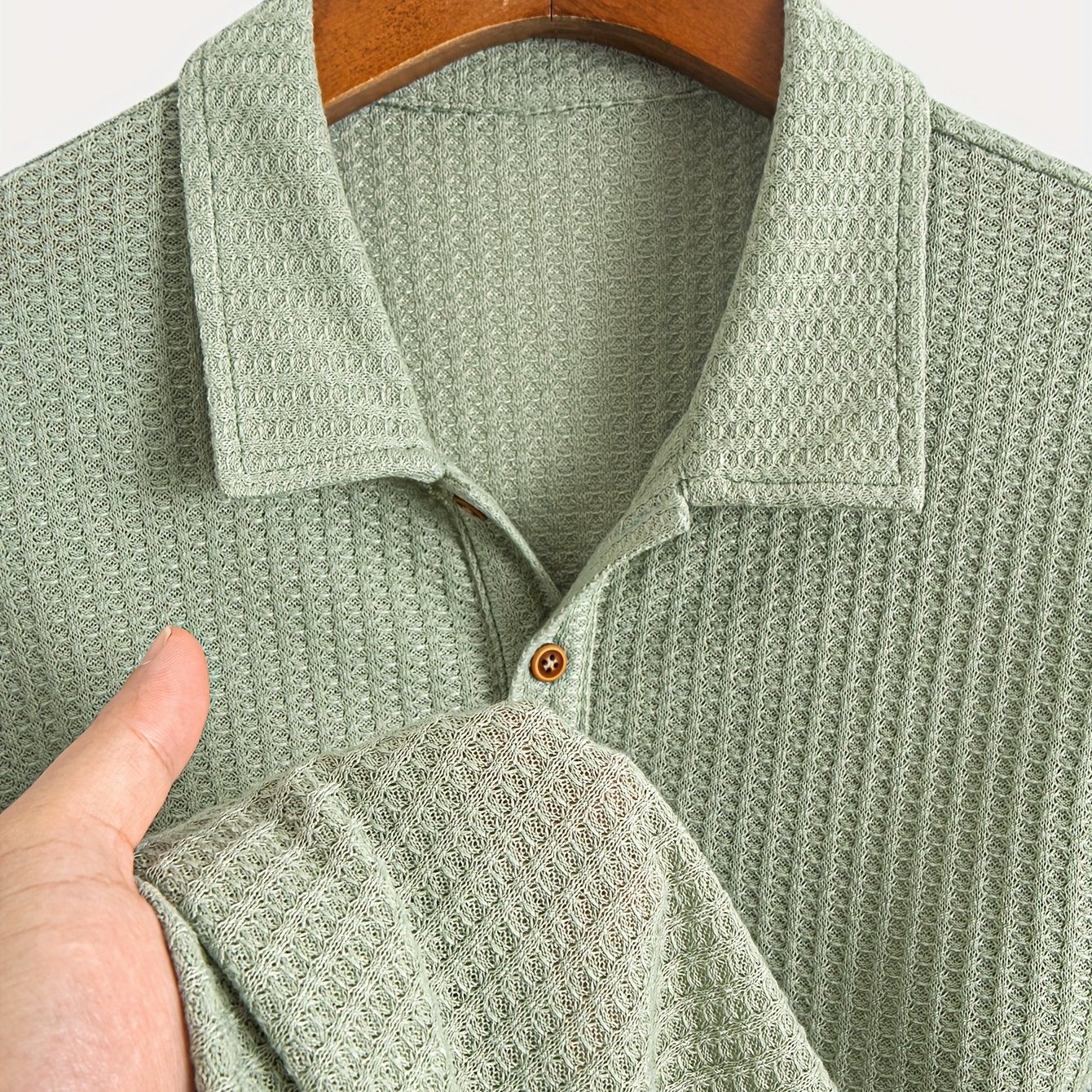 E-shop Herren Jacquard Strick POLO Shirt Top, aus gestricktem Jacquard Dunkelgestreiftem Stoff, weich, bequem und atmungsaktiv, Top, geeignet für den