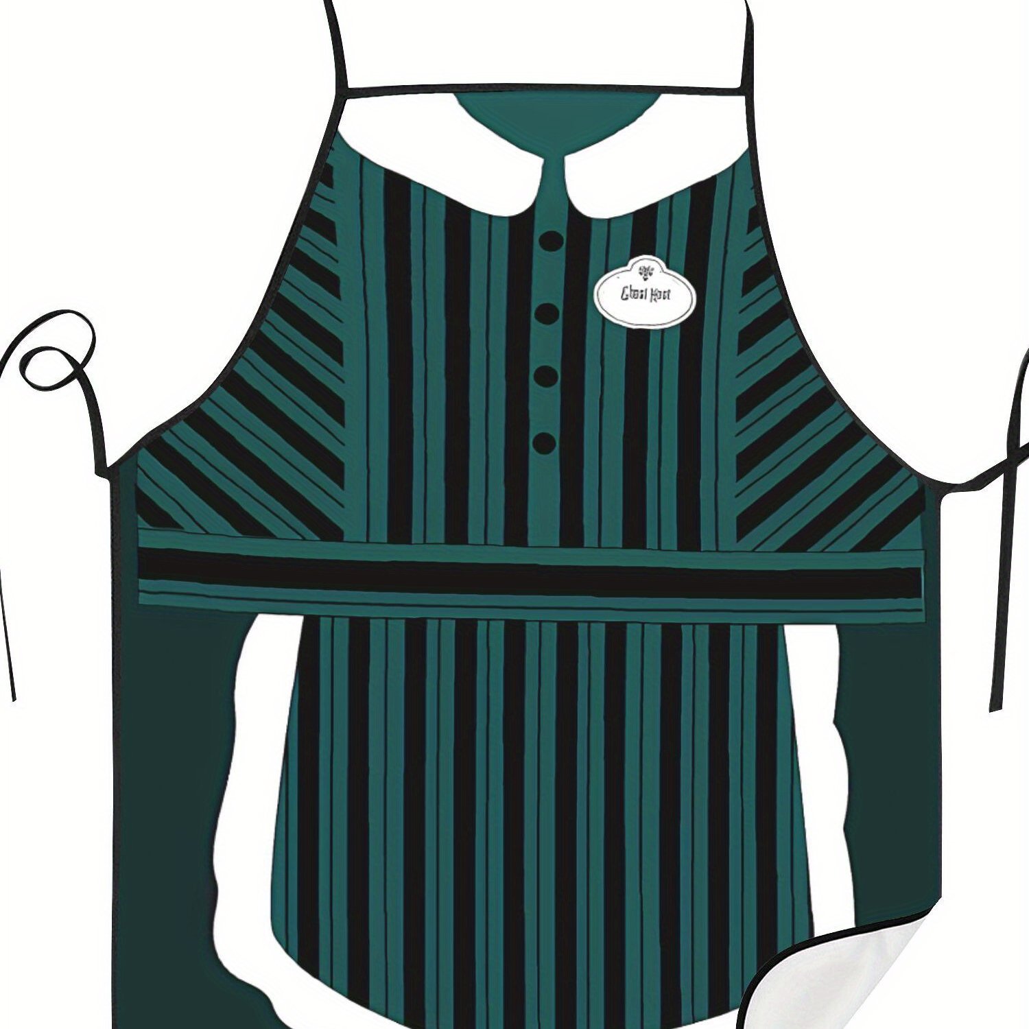 TEMU Haunted Mansion Dress 1pc Adult Size Sleeveless Apron Pattern Printed Bib Kitchen Wear Kitchen Accessories