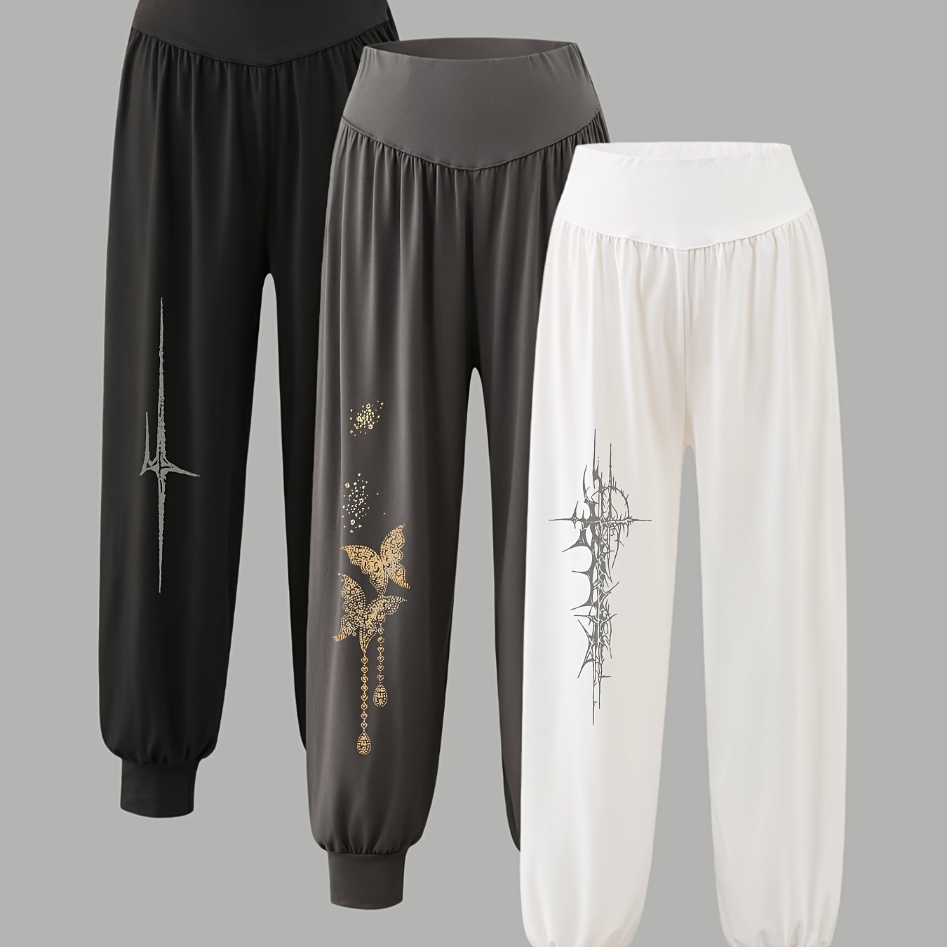 3-Pack Women's Casual Harem Pants for All Seasons
