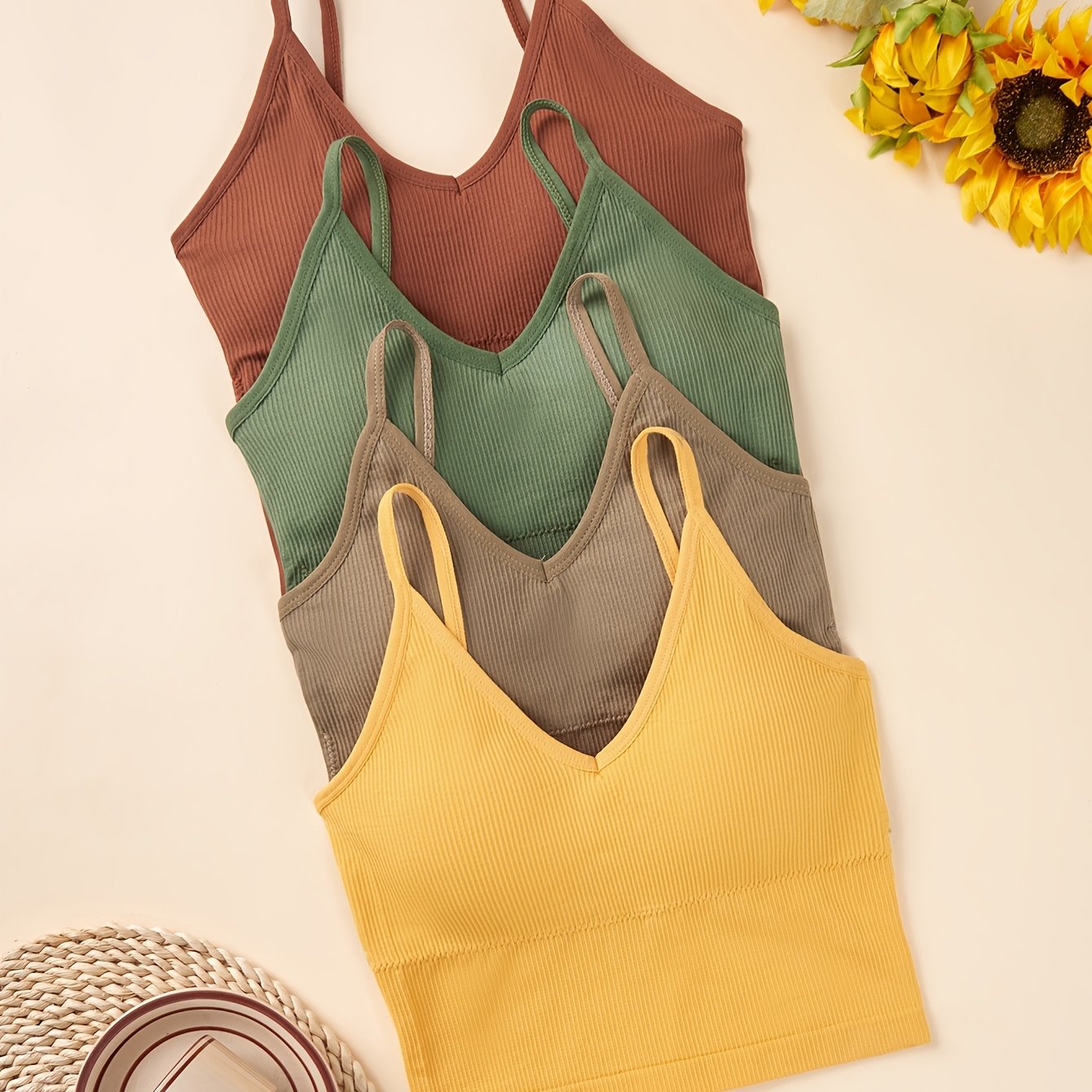 TEMU 4pcs Ensemble de Sous-vêtements Femme