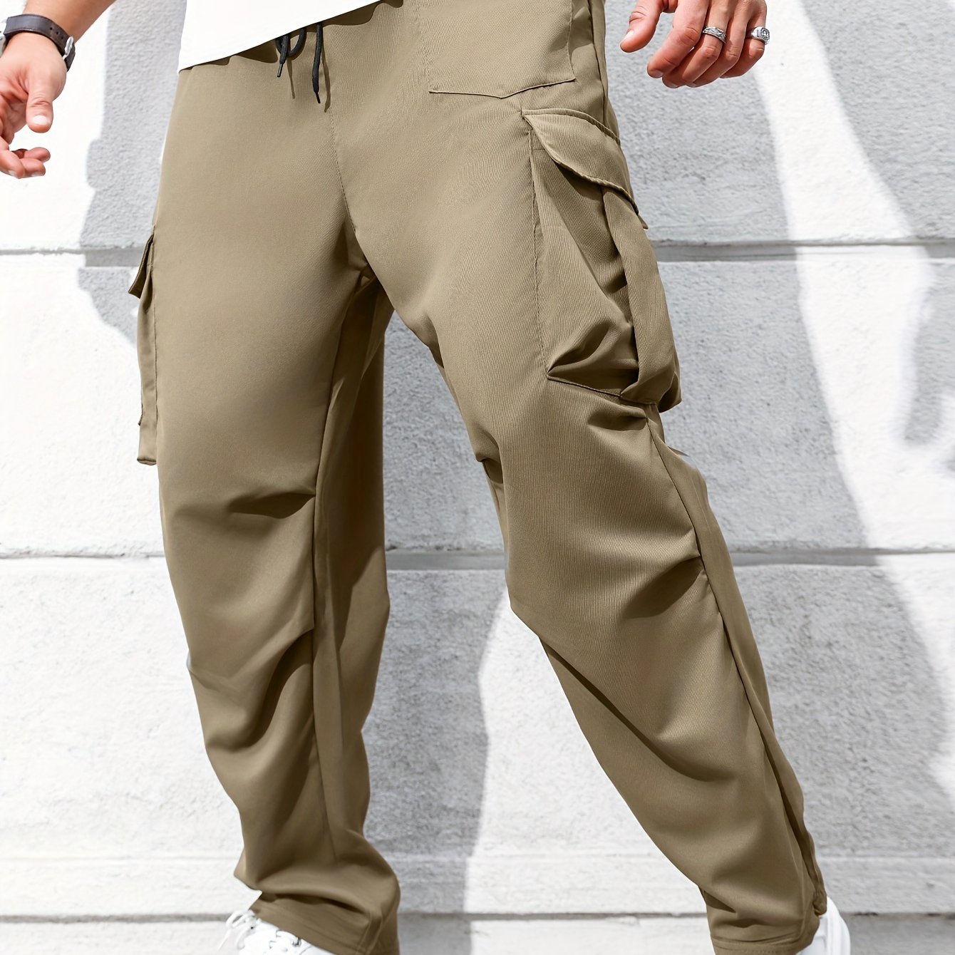 TEMU Plus-size Men's Cargo Pants, Plus Size