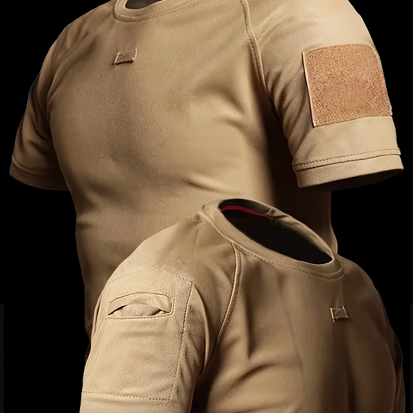 Image of Men's Tactical Athletic Fashion Breathable Round Neck Quick-dry T-shirt Short Sleeve