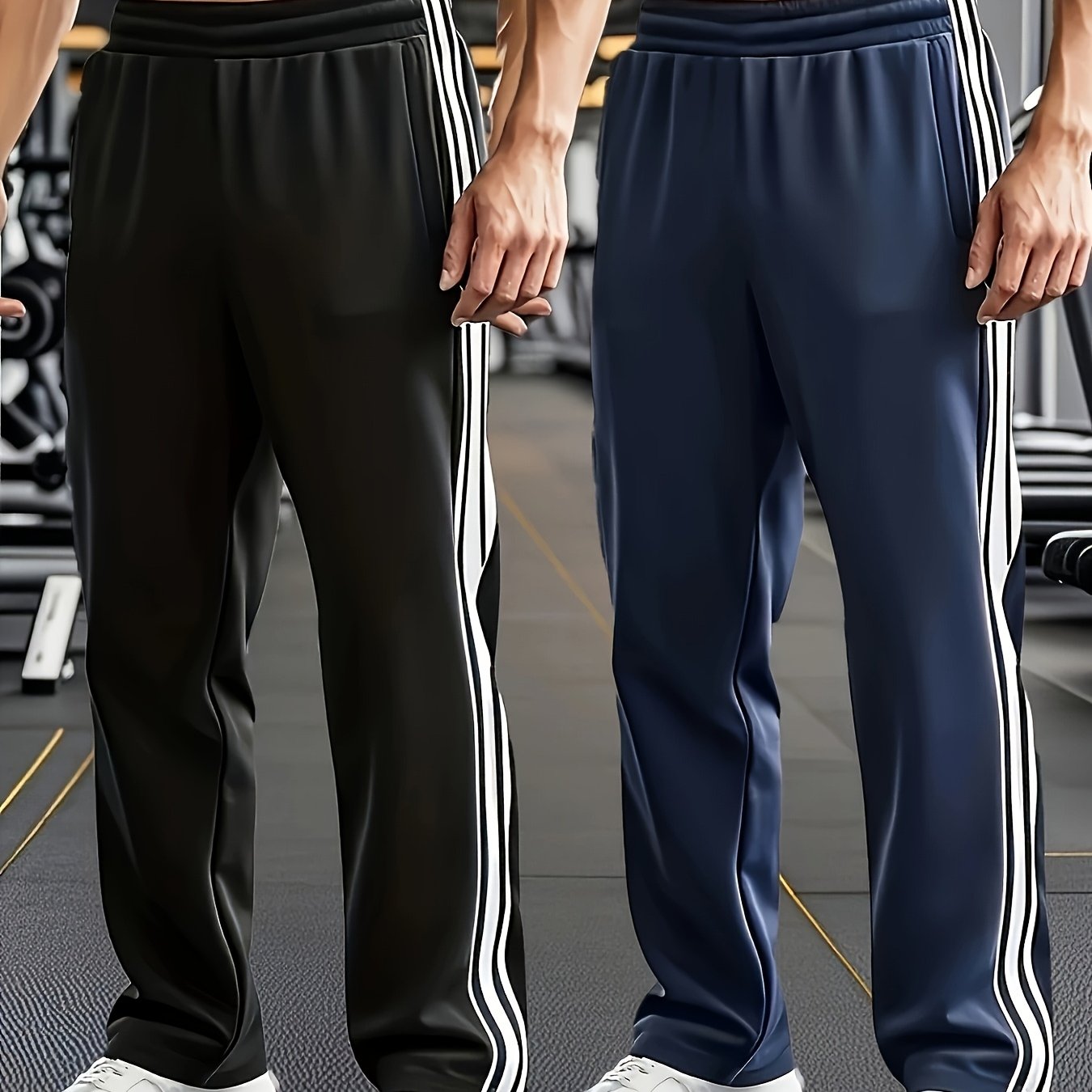 2pcs Men's Athletic Pants, Outdoor Casual, Suitable For Exercise, Versatile Men's Gift