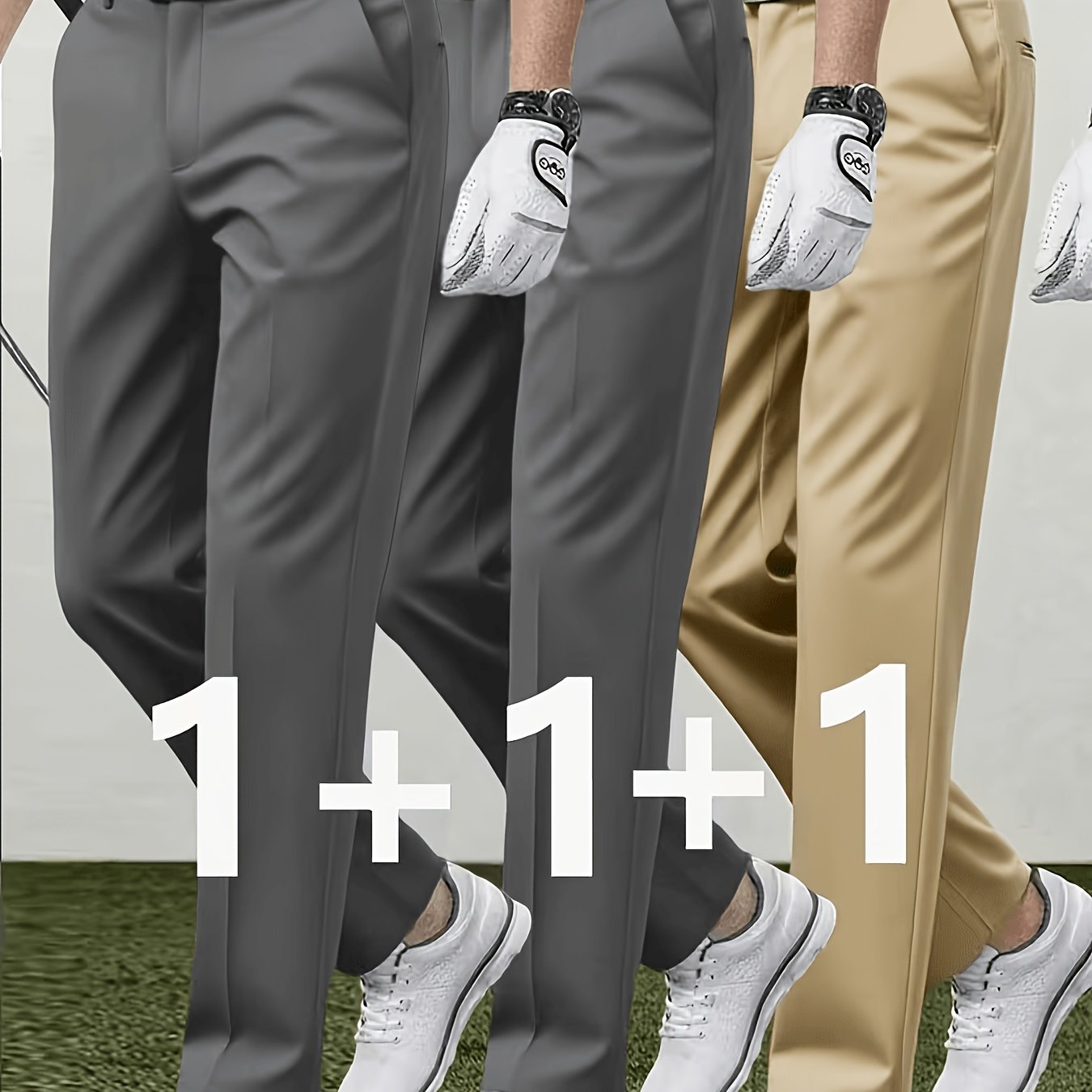 TEMU 3pcs Stretch Dress Pants, Versatile Casual Everyday Trousers, Suitable For Work, Office, Weddings, Holiday Banquets, And High-end Occasions,