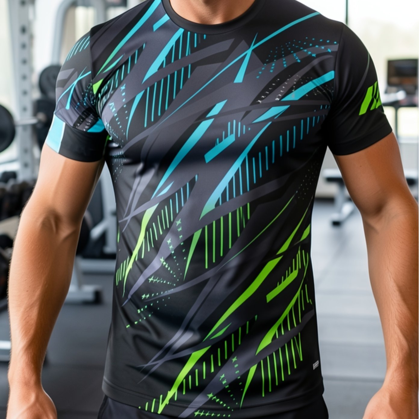 TEMU Men's T-shirt - Athletic Top - Stretchy Fitness Shirt, Suitable For Gym, Running, Yoga, Training, Men's Wear - Lightweight Athletic Apparel