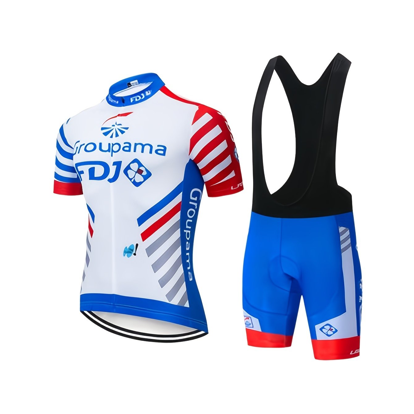 2pcs Men's Cycling Suit Short Sleeve T-shirt And Pants Set Comfortable Sporty Style Suitable For Cycling Enthusiasts Quick Dry And Breathable