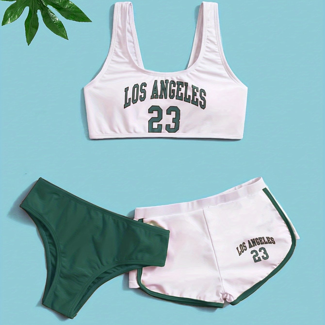 Girls' Fashion Swimwear 3pcs Set Romantic Vacation High-elastic Beachwear Swimming Pool