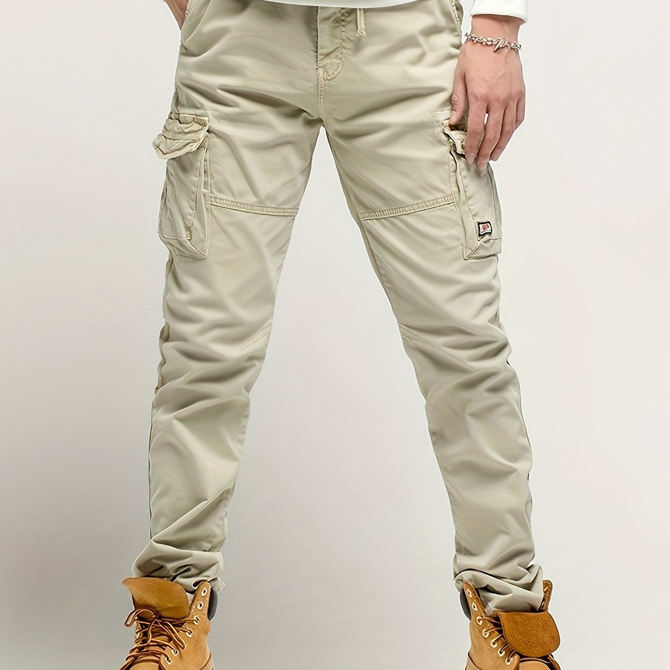 Image of Cargo Pants, Jogging Pants, Casual Pants, Men's Hip-hop Trend, American Y2k Multi Pocket Men's Pants, Japanese And Korean Sports Pants, Street Technology Clothing, Tactical Khaki Black Pants