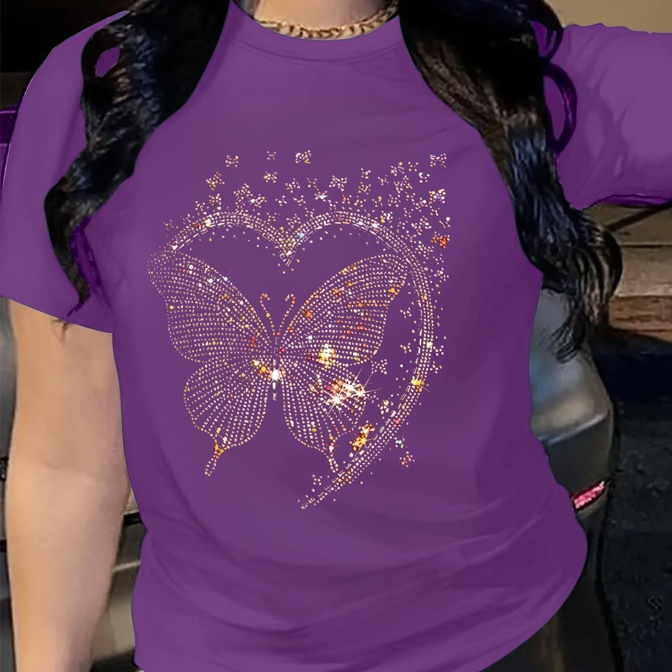 TEMU Women's Fashion, Letters, Patterns, Directional Printed Sweatshirts, Spring Crew Neck Sweatshirts, Women's T-shirts