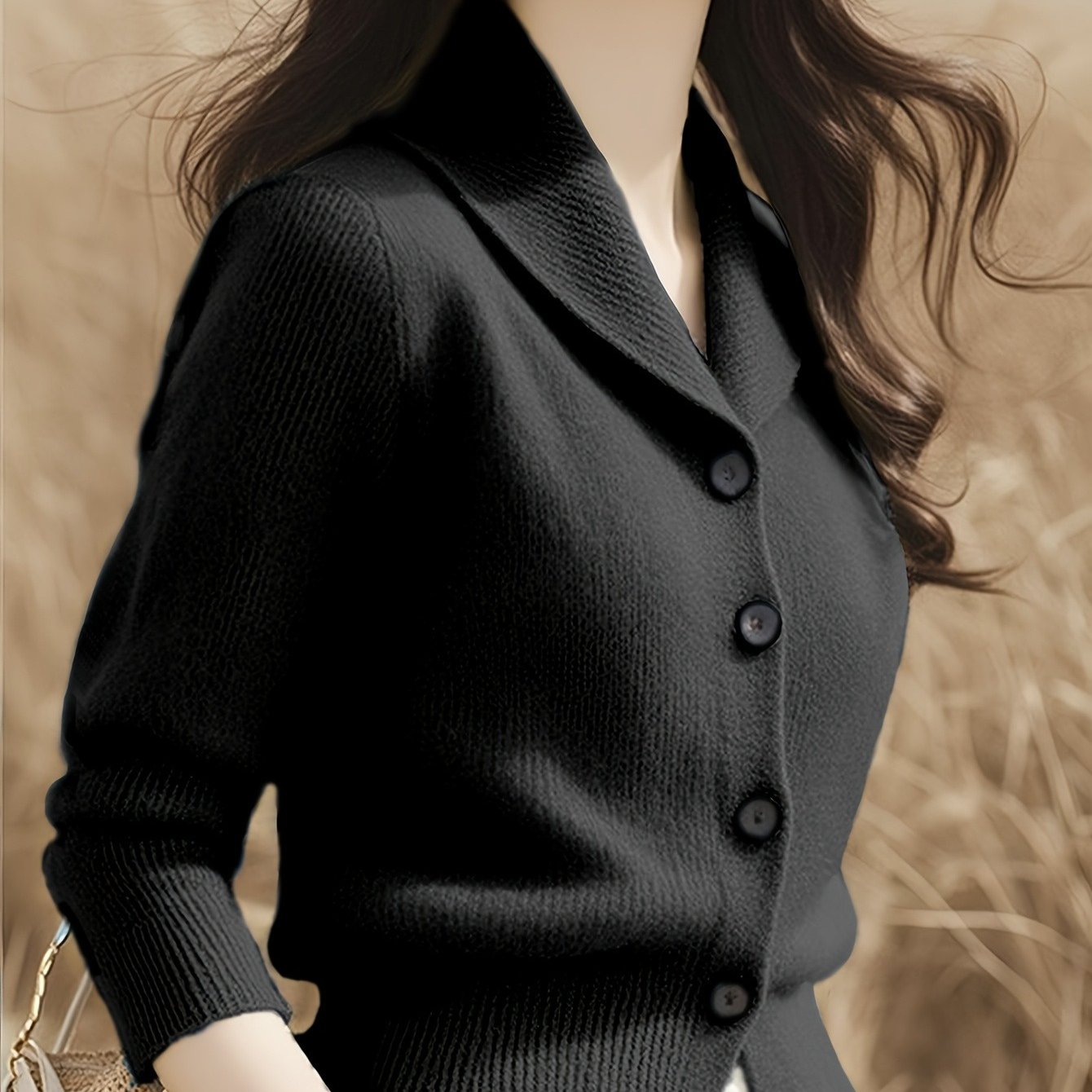 TEMU Ladies' Sweaters, Sweaters, Solid Colors, Comfortable, Simple, High-end, Figure-hugging, Fashionable, Versatile, Sweaters, Autumn And Winter