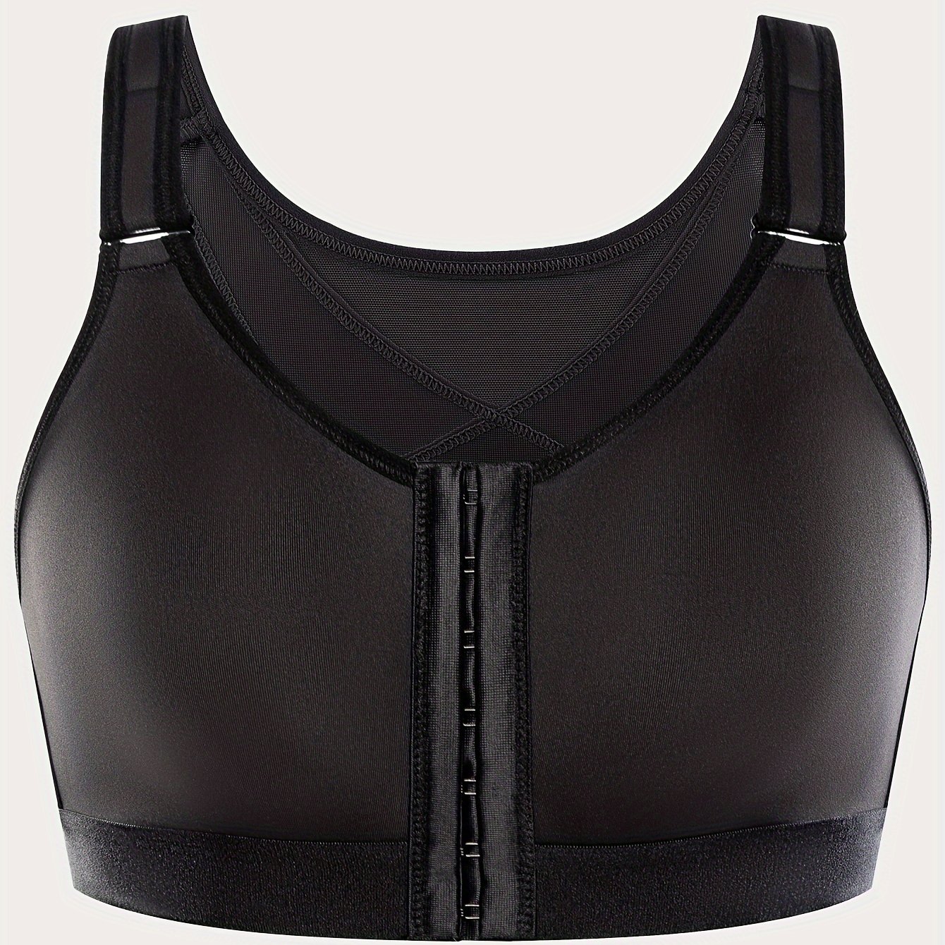 Women Front Closure Wirefree Post Surgery Plus Size Back Support Posture Bra
