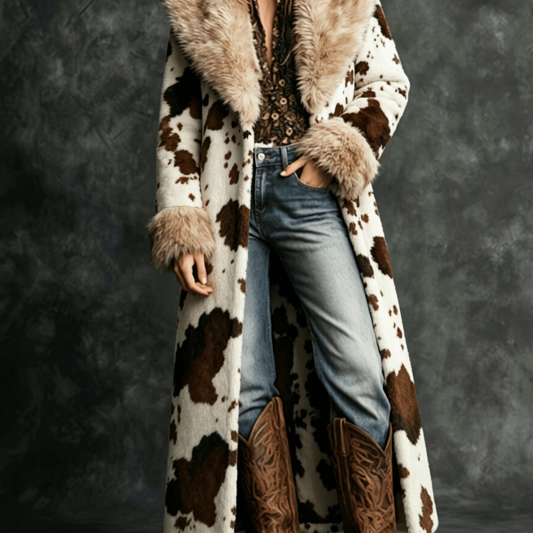 (detachable ) (/synthetic Material) -style Long Coat With A Large For Women's Autumn And Winter Wear, European And , Lapel, Design, Knee-length Slim Long Coat