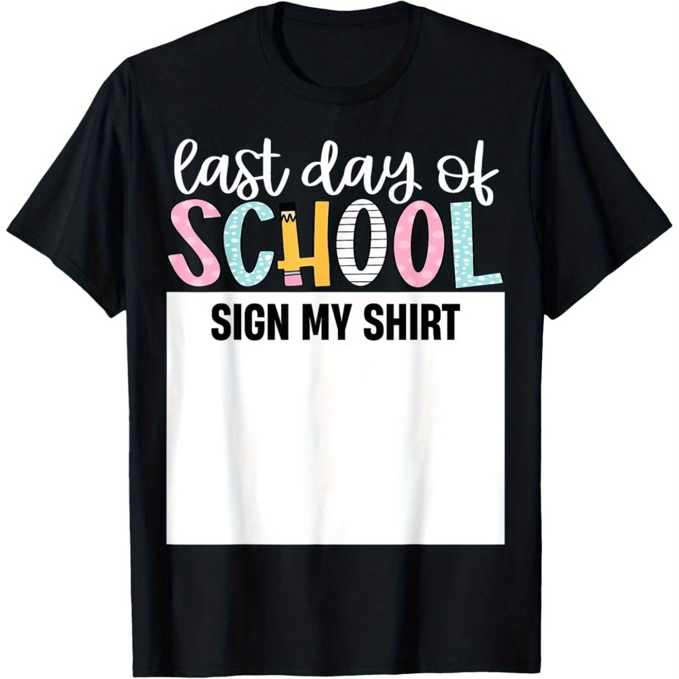 Image of Of School Shirt, Cute Teacher Style T-shirt For Boys And Girls, Soft Breathable Comfortable Short Sleeve, Perfect Gift For All Children
