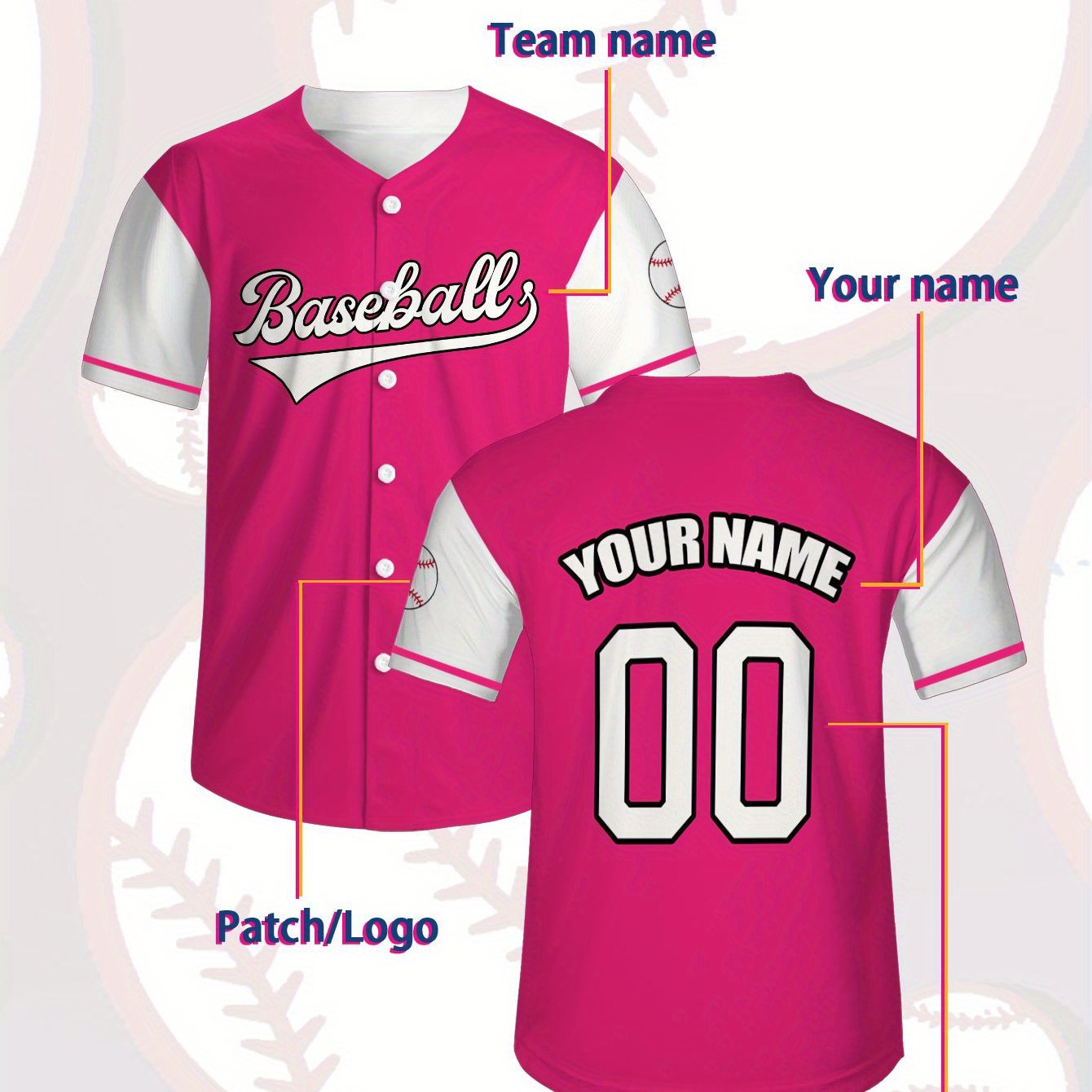 TEMU Custom 1 Baseball Jersey Custom Baseball Jersey Men Button-up Personalized T-shirt Sports Fan Printed Team Women/men