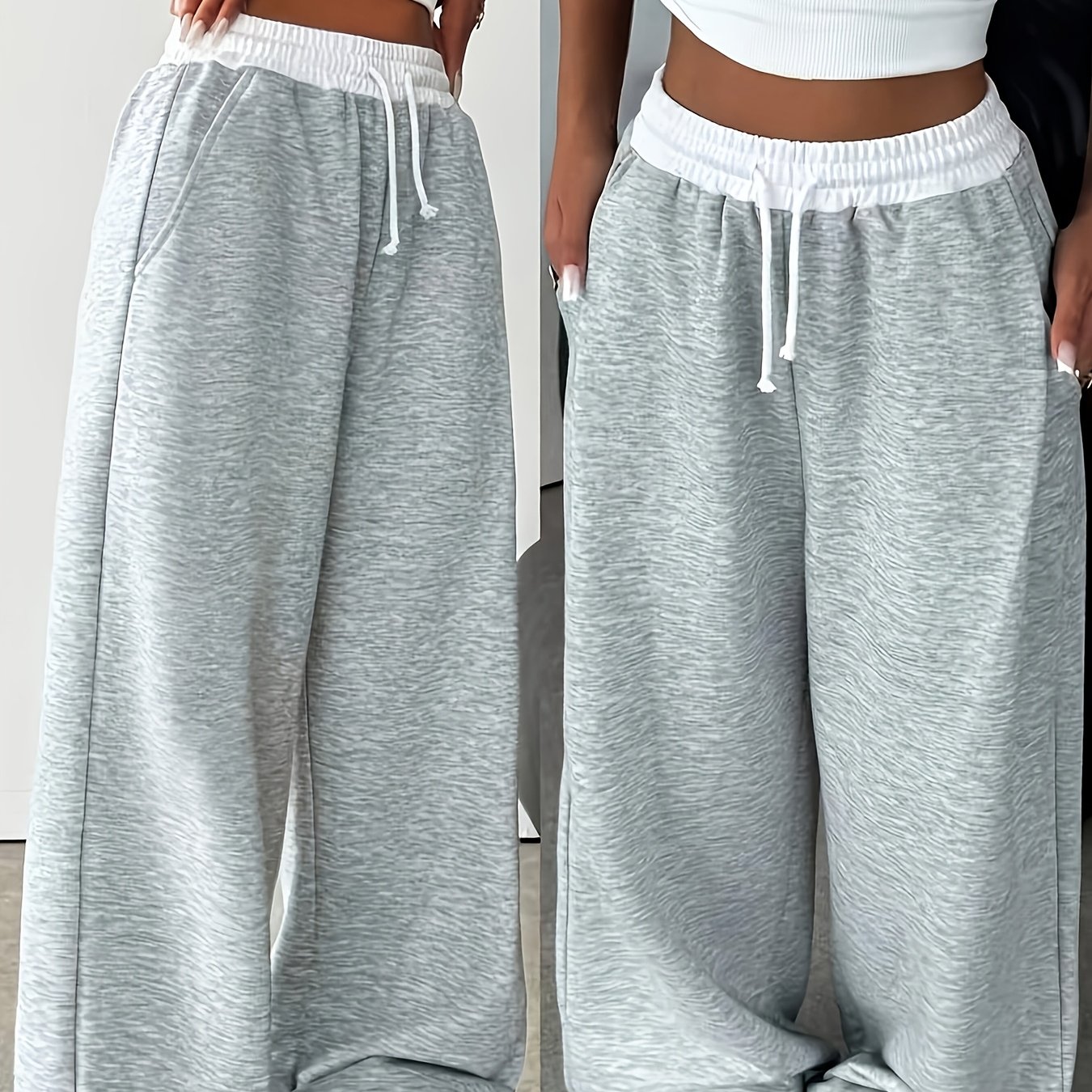 TEMU Pantaloni a larga per teenager, pantaloni sportivi casual, stile street, scelta per l'uso , stile individuale, design con elastico in vita,