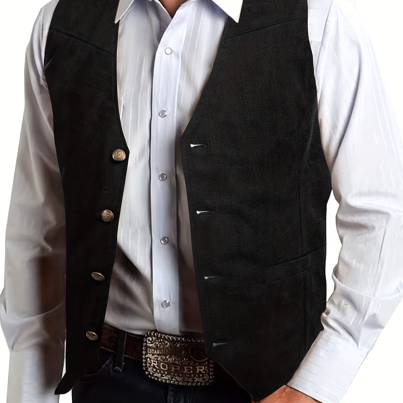 Plus Size Men's Vest Casual Vest Suitable For Weddings And Parties, Casual