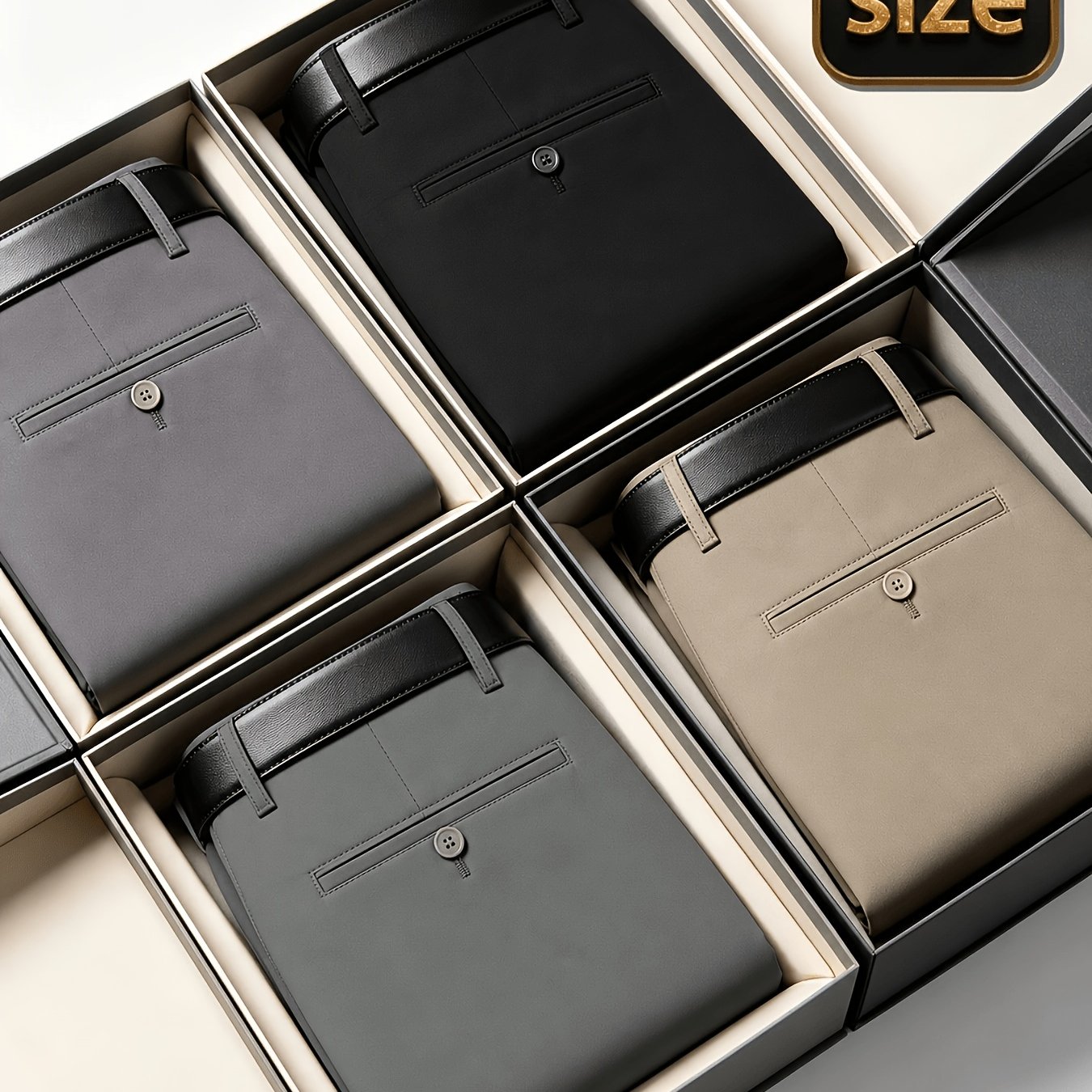 Image of 1-pack Enlarged And Widened Men's Trousers, Business Formal Occasion Pants, Outdoor Sports Breathable Not Stuffy, Large Size Men's Commuter Casual Pants, Plus Size