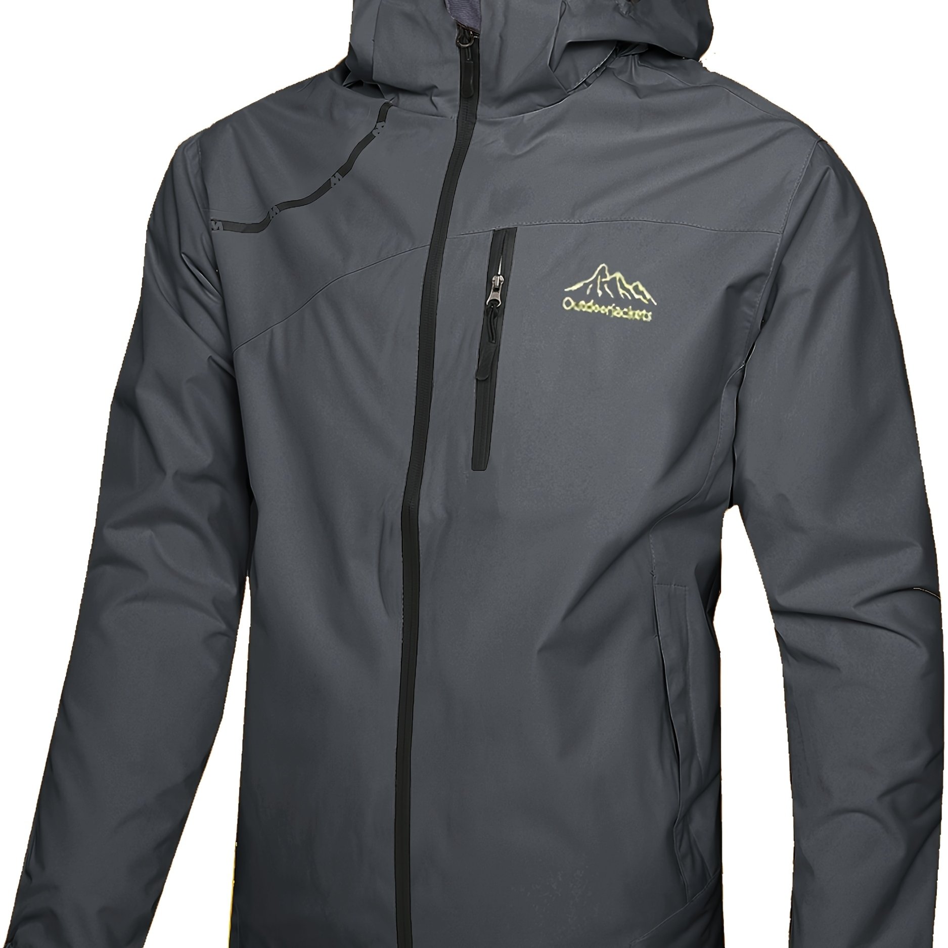 TEMU Men's Hooded Rain Jacket, Lightweight Raincoat For Outdoor Camping Hiking