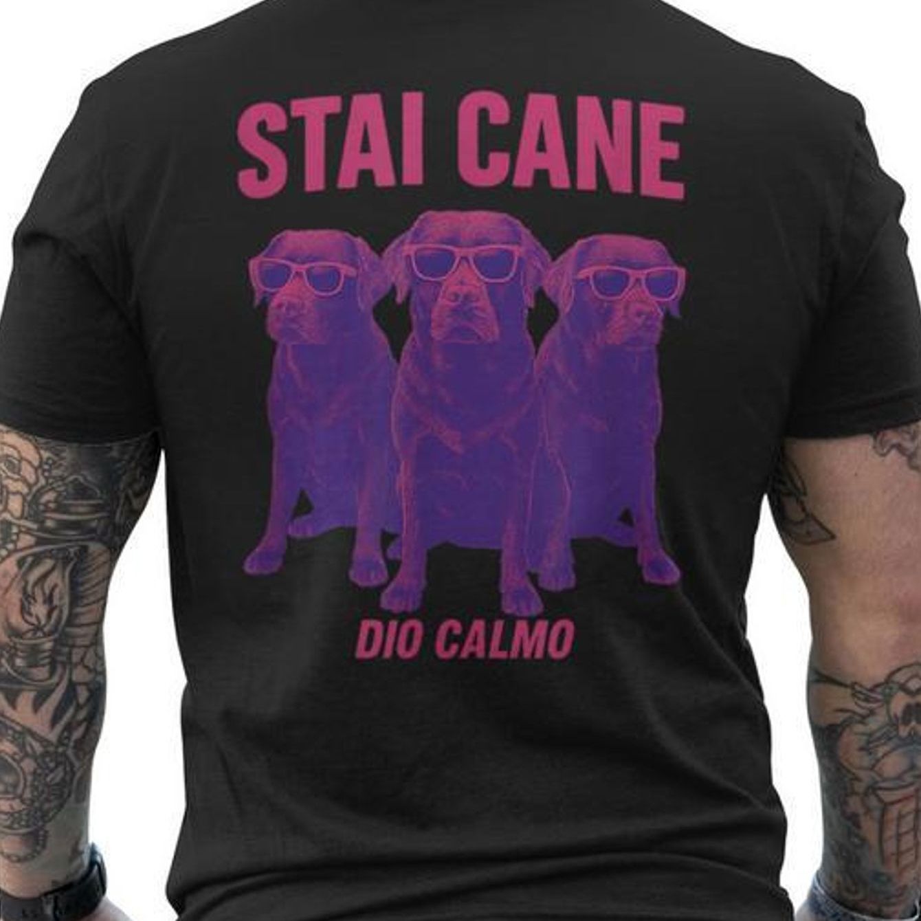 TEMU T-shirt da Stai Cane Labrador Edition con stampa sulla schiena - T-shirt da con stampa sulla schiena - Pure - Tessuto confortevole e traspirante