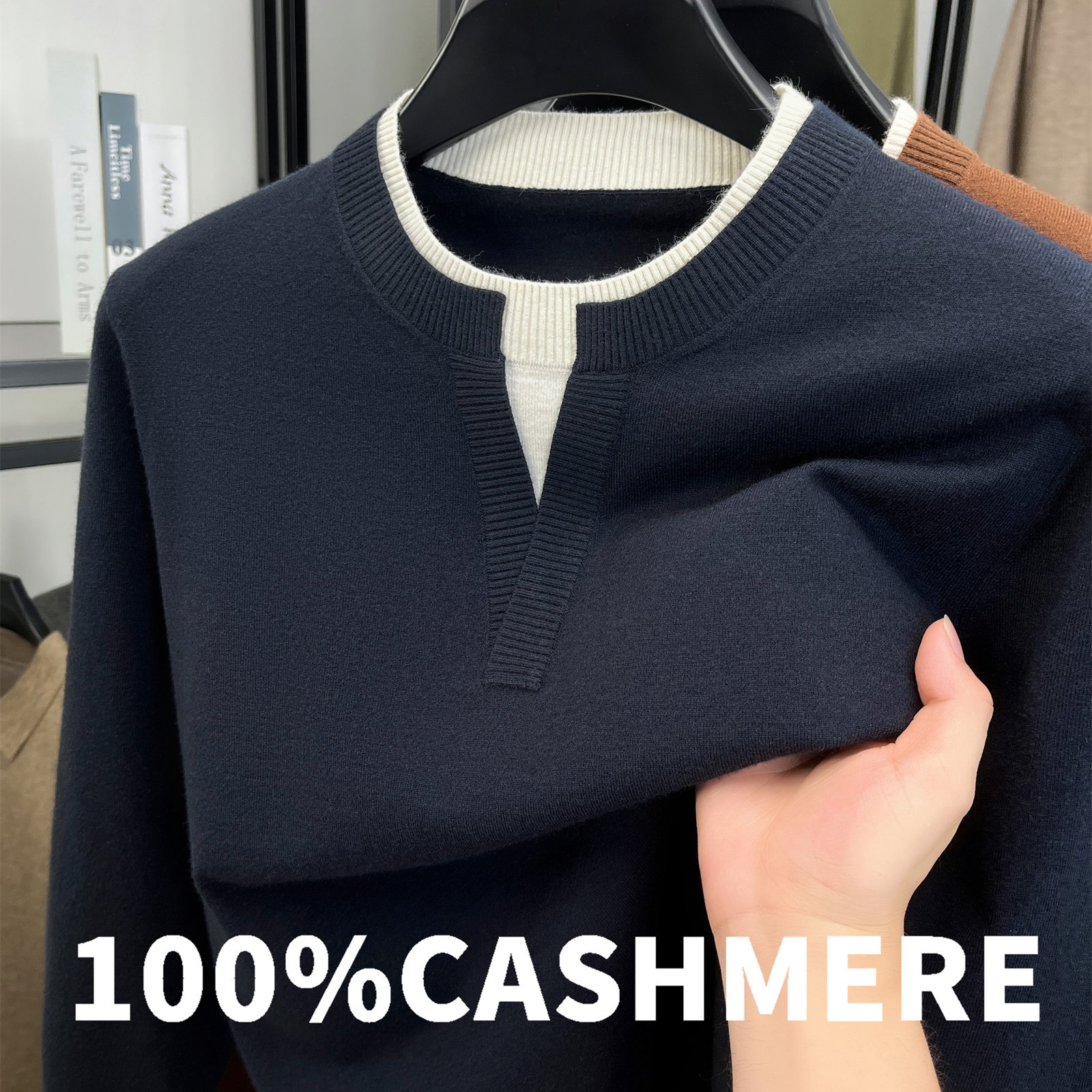 TEMU Tswx 100% Autumn Winter Knit 3d Solid Round Neck Sweater, Basic Pullover Sweater For Men, Men's Fashion Long Sleeve Top, Peimeng