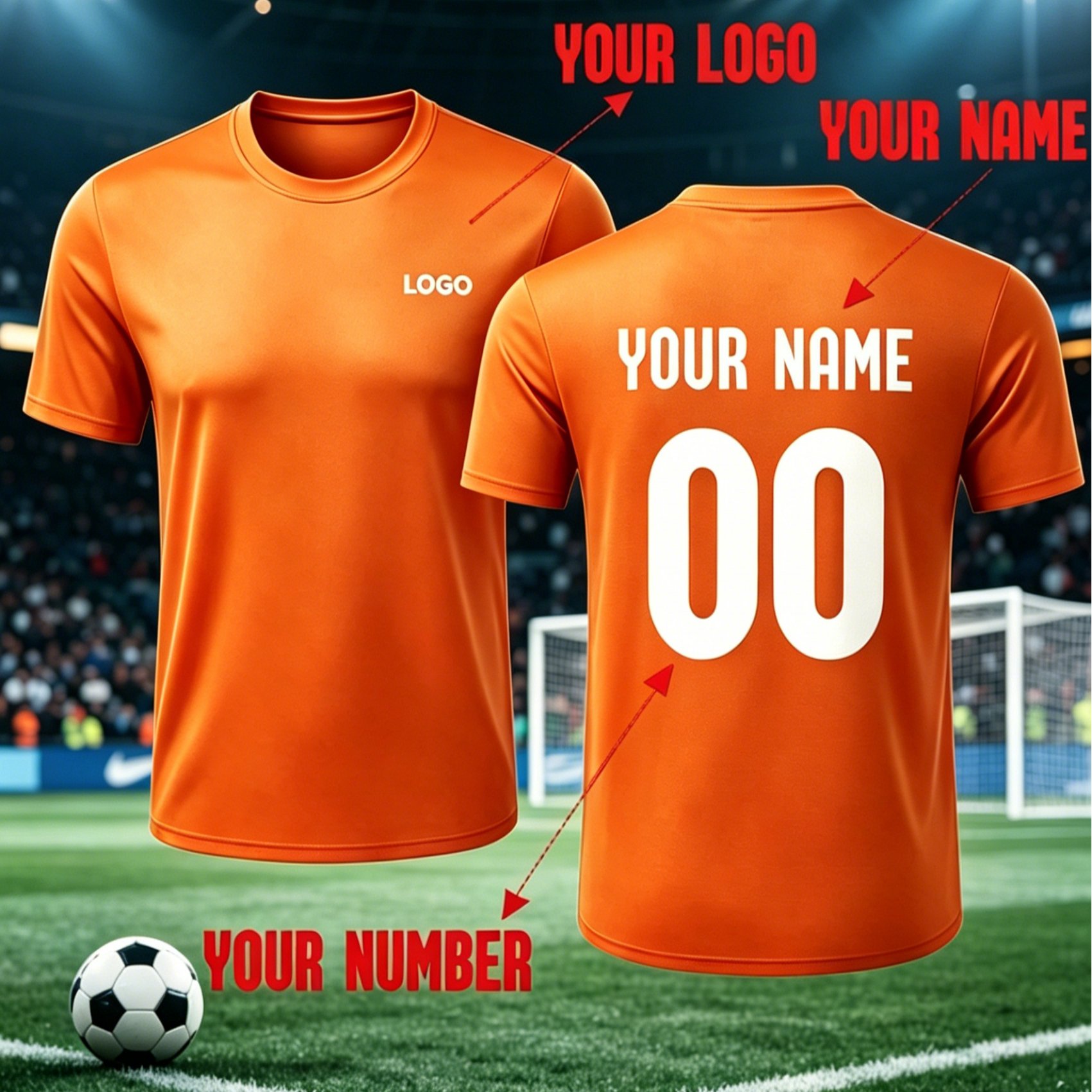 TEMU T-shirt/Felpa Personalizzata da , Motivo Personalizzato, Logo, , della e Numero, Corta , Traspirante, Adatta per , , Competizioni di e come