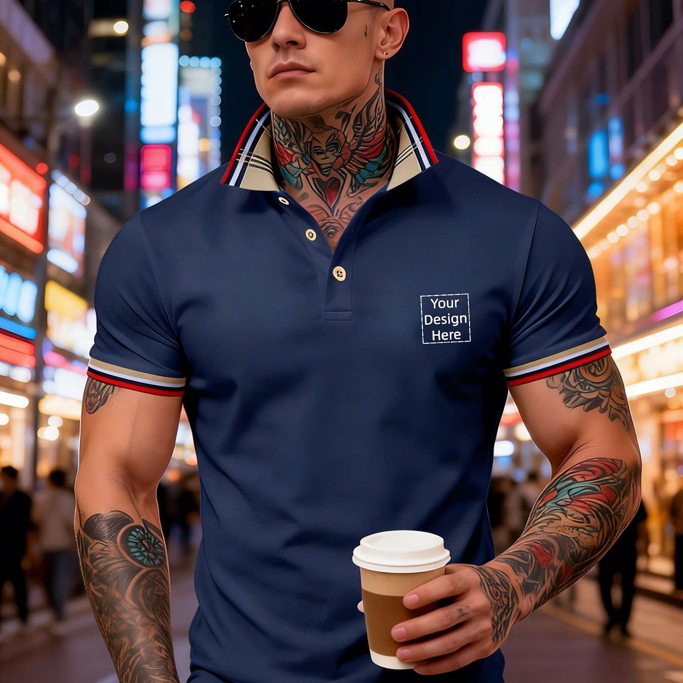 TEMU Men's Custom Shirt - Lightweight Breathable Fabric, With Custom Logo, Golf And Dress Casual, 's Ideal Gift, For Husband, For Family, Formal