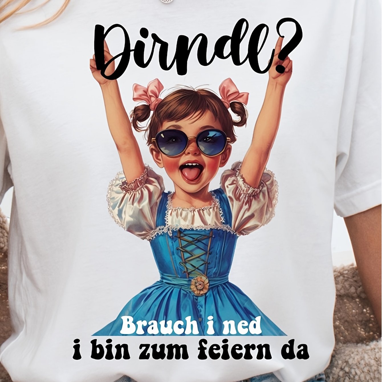 Image of Oktoberfest Festival Graphic T-shirt Top For Women Classic Munich Festival Design Lightweight Fabric For Social Gatherings And Festive Daily Wear