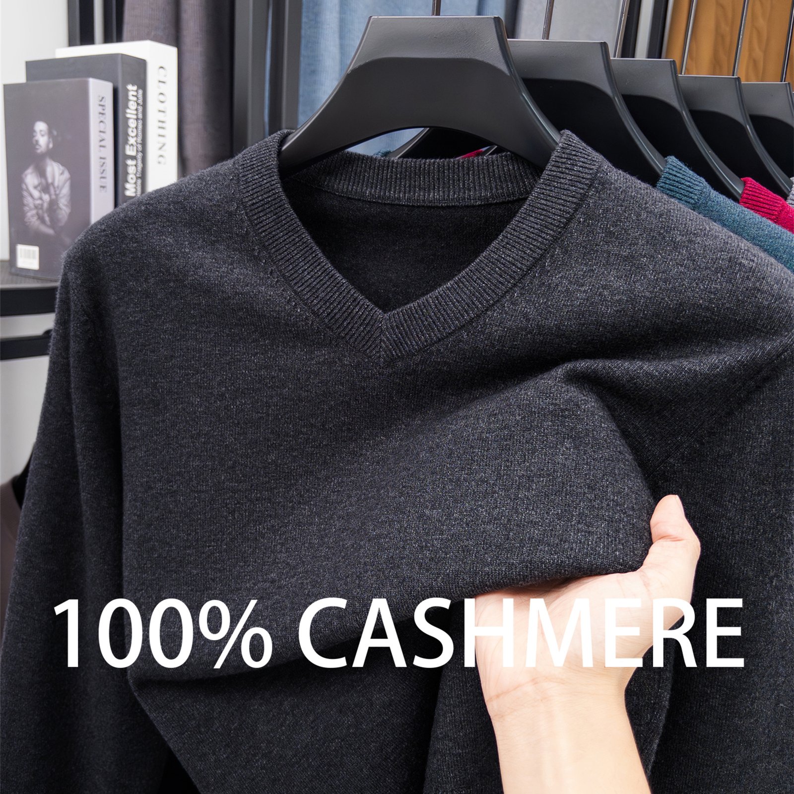 TEMU Zbzp Autumn Winter Knit 3d Solid Color Semi-high Neck Sweater, Basic Knit Top For Men, Fashion Long Sleeve Dwda