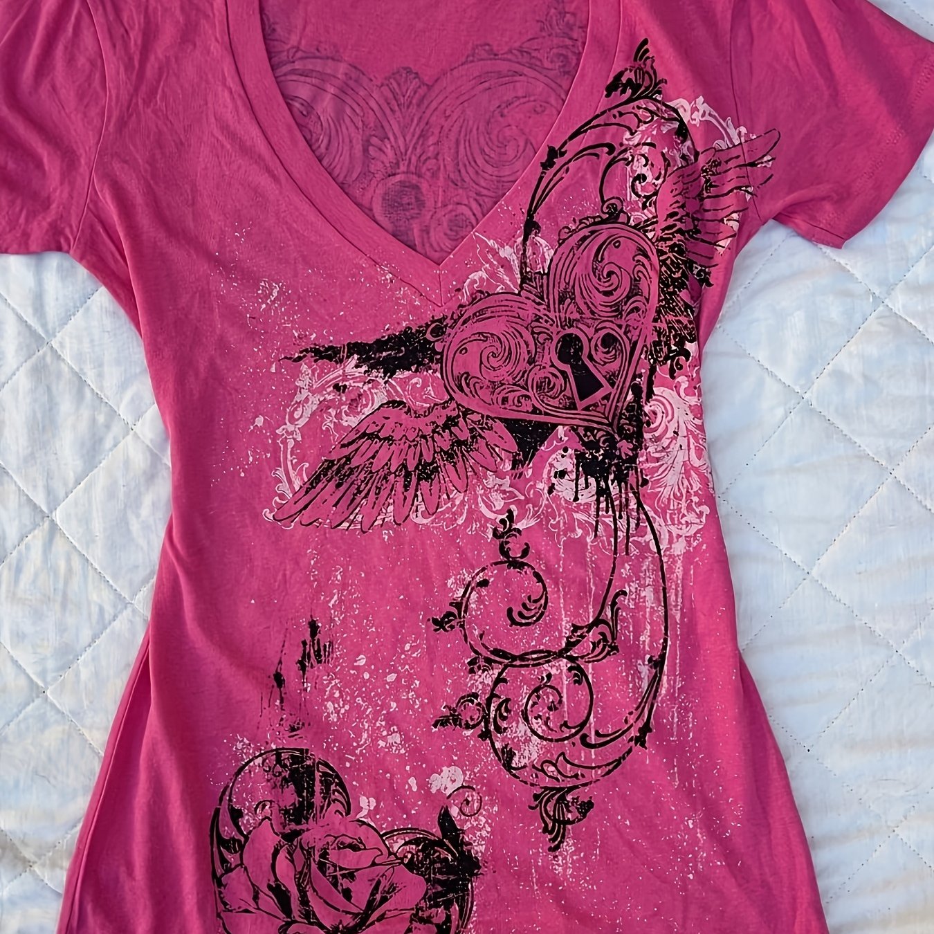 TEMU T-shirt court moulant et sexy pour femmes, style , esthétique , rétro vintage, idéal pour une tenue tendance et .