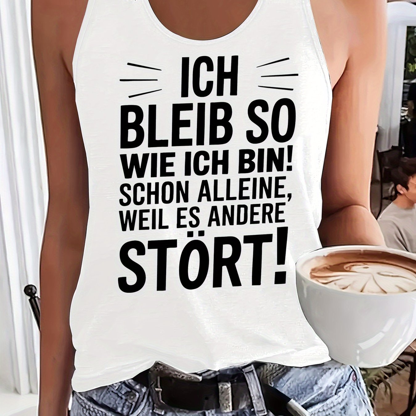 Graphic Print Tank Top, Sleeveless Casual Top For Summer & Spring, Women's Clothing
