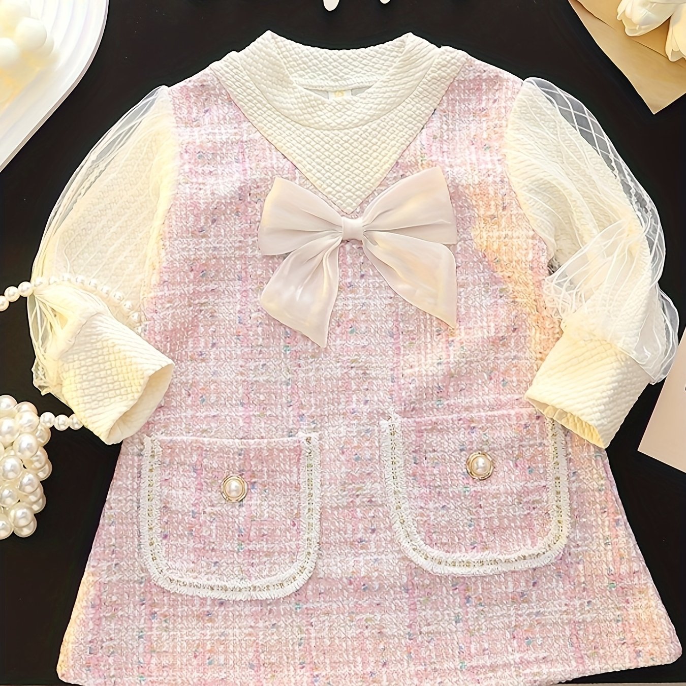 Girls' Spring/autumn Long-sleeve Princess Dress, Baby Girl's Classic Elegant Style Skirt, Dress