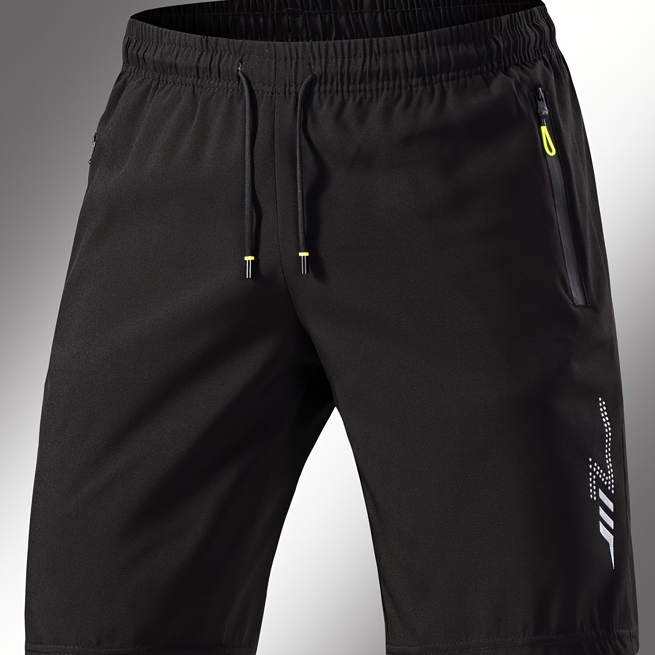 TEMU Single Piece, Fitness, Training, Sports, Running, Jogging, Zip Pocket Comfortable Breathable, Quick-dry Bermuda Shorts