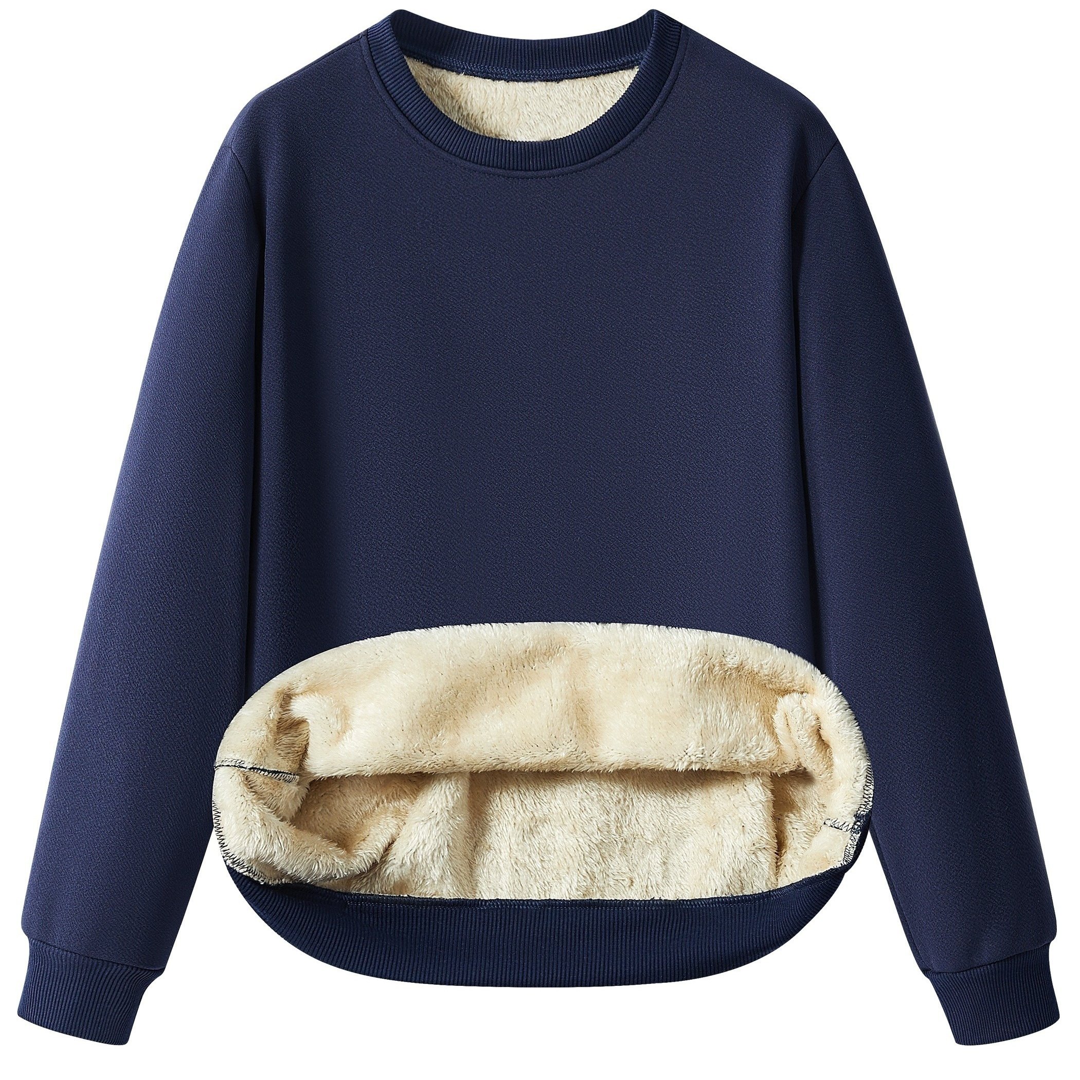 TEMU Autumn Winter Nouveau Sweat à Col Rond Femme en Chaud Décontracté Polyvalent Manches Longues Épaisses Pull W706