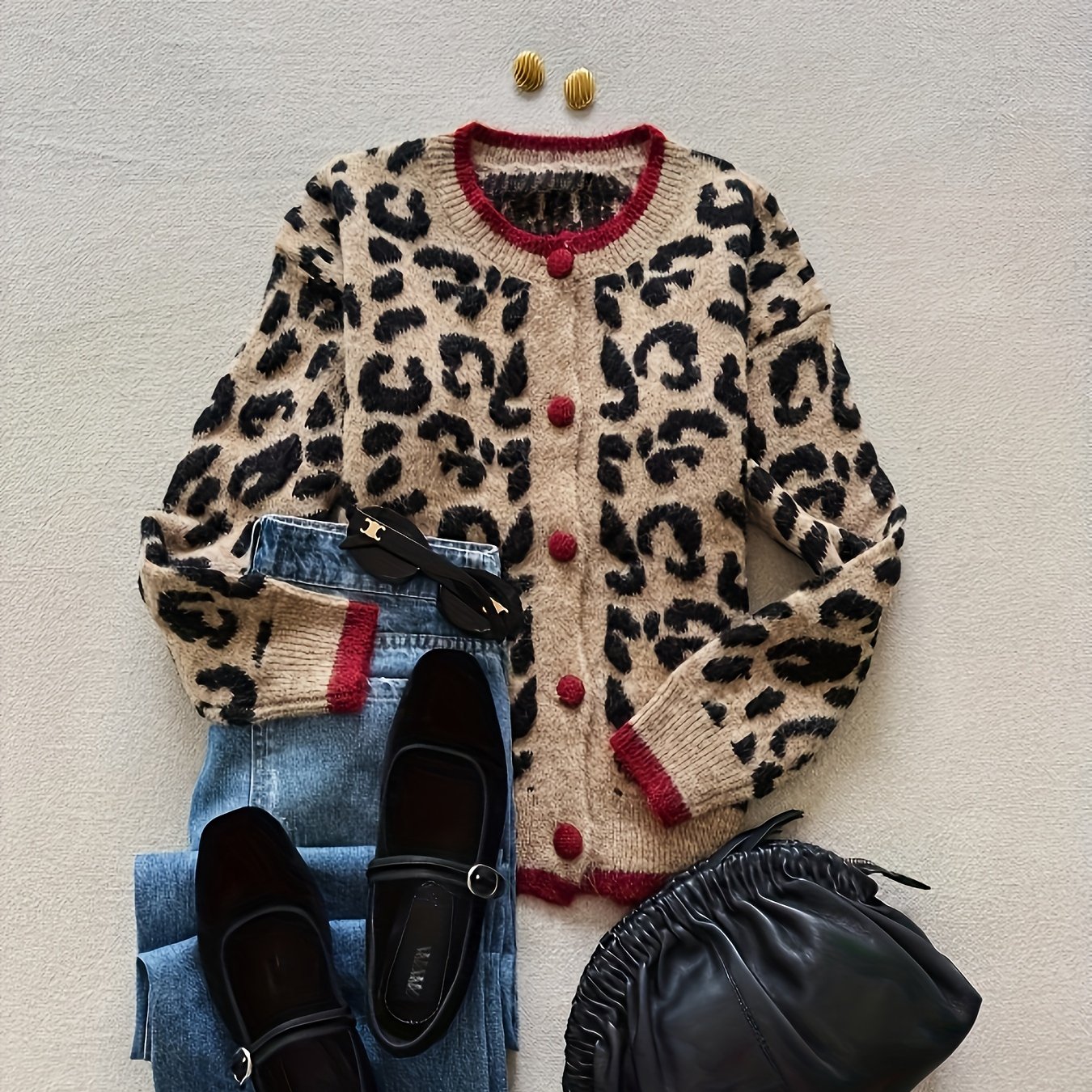 TEMU Leopard Print Sweater