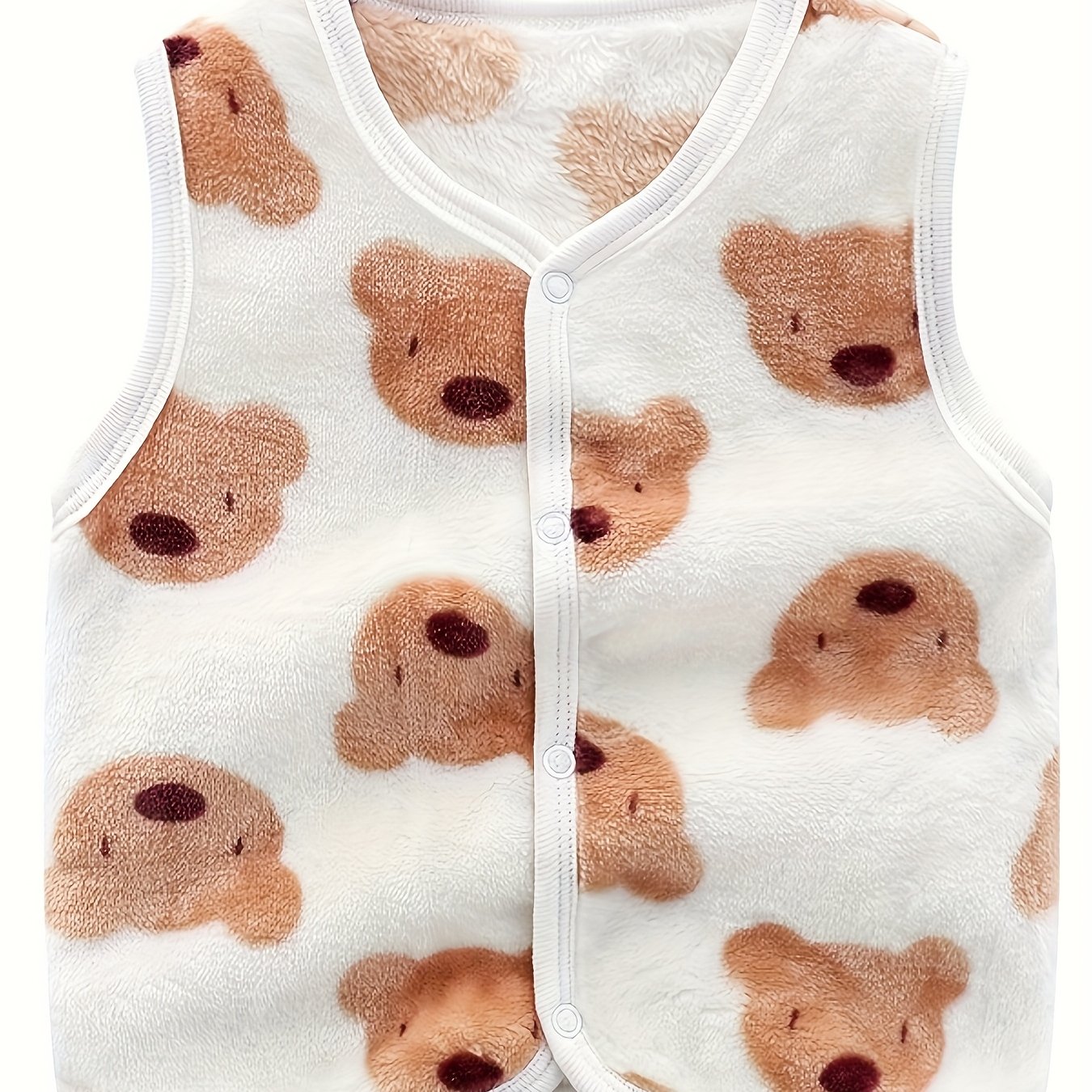 E-shop Jungen Flanellweste, Kinder Cardigan, Bärenweste, Herbst- Winteroberteil für Kinder