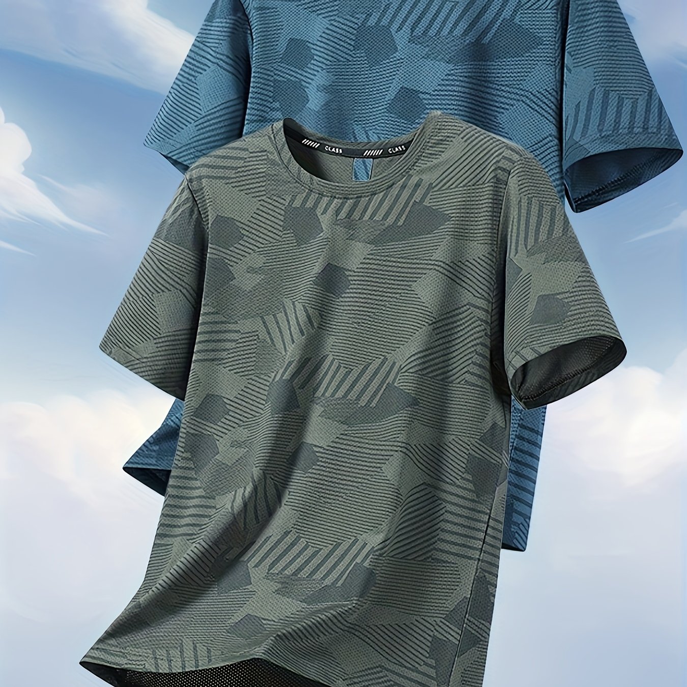 TEMU 2pcs Men's Plus Size Short Sleeve T-shirt, Solid Color, Large, Loose Fit, Crew Neck Top, Summer Outdoor Casual Commuting Half Sleeve, Plus Size
