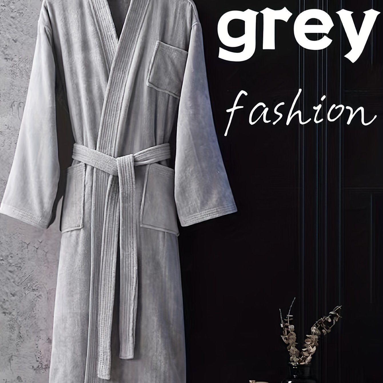 Image of 1pc Of All- Cut Velvet Men's Bathrobe, Soft And Absorbent, Hotel And Sleepwear, Essential For Home And Travel, Men's And Women's Couple's Bathrobe