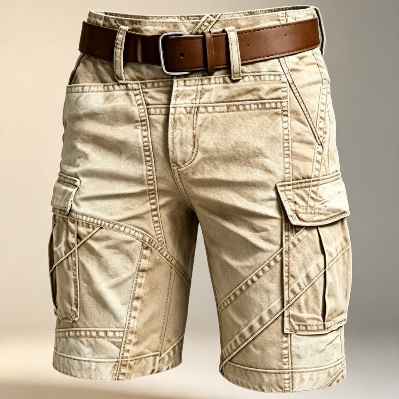 Men's Workwear Shorts, Comfortable And Loose To Wear, Suitable For Summer , Fashionable Outdoor Travel, Daily Casual Wear, Suitable For Daily Commuting (single Pants Do Not Waistband)