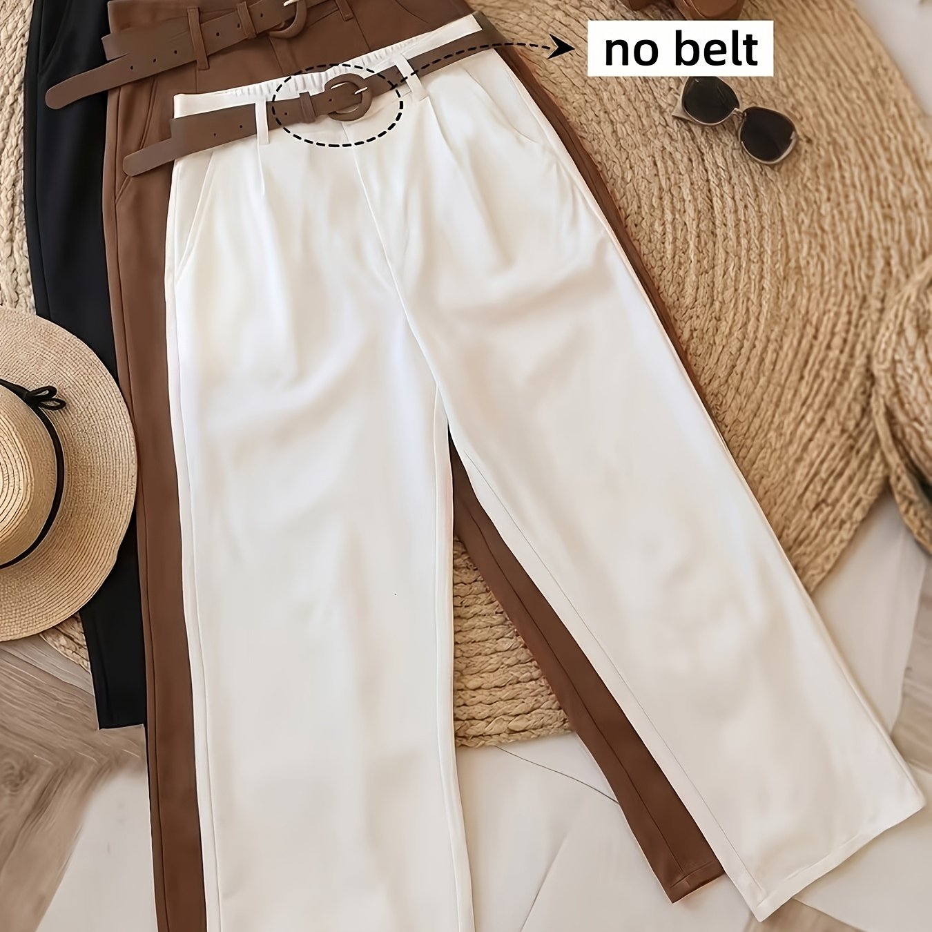 TEMU 3 pezzi Pantaloni Eleganti da Donna, Pantaloni da Vestito a Vita , Versatili e per il Pendolarismo e