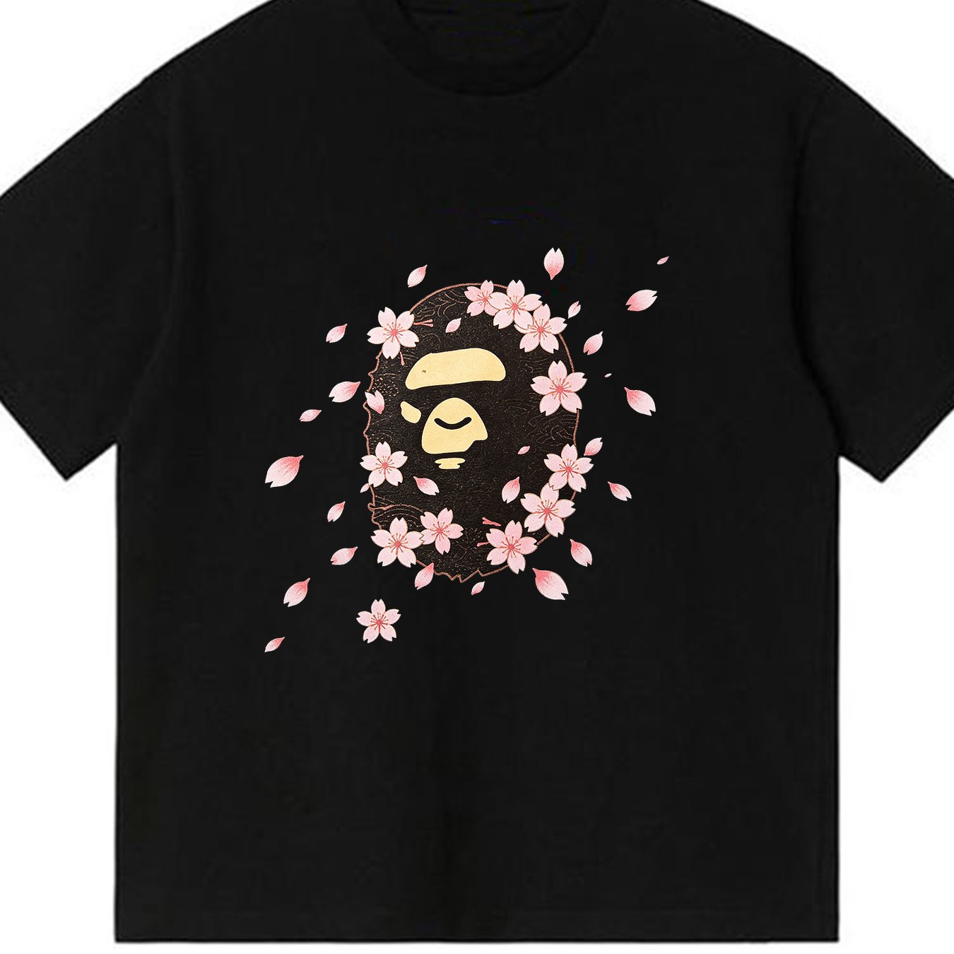 TEMU Men's T-shirt, Casual Everyday Sporty Breathable Comfortable Trendy Pattern Men's Blend Cherry Animal Head Pattern Oversized T-shirt Japanese