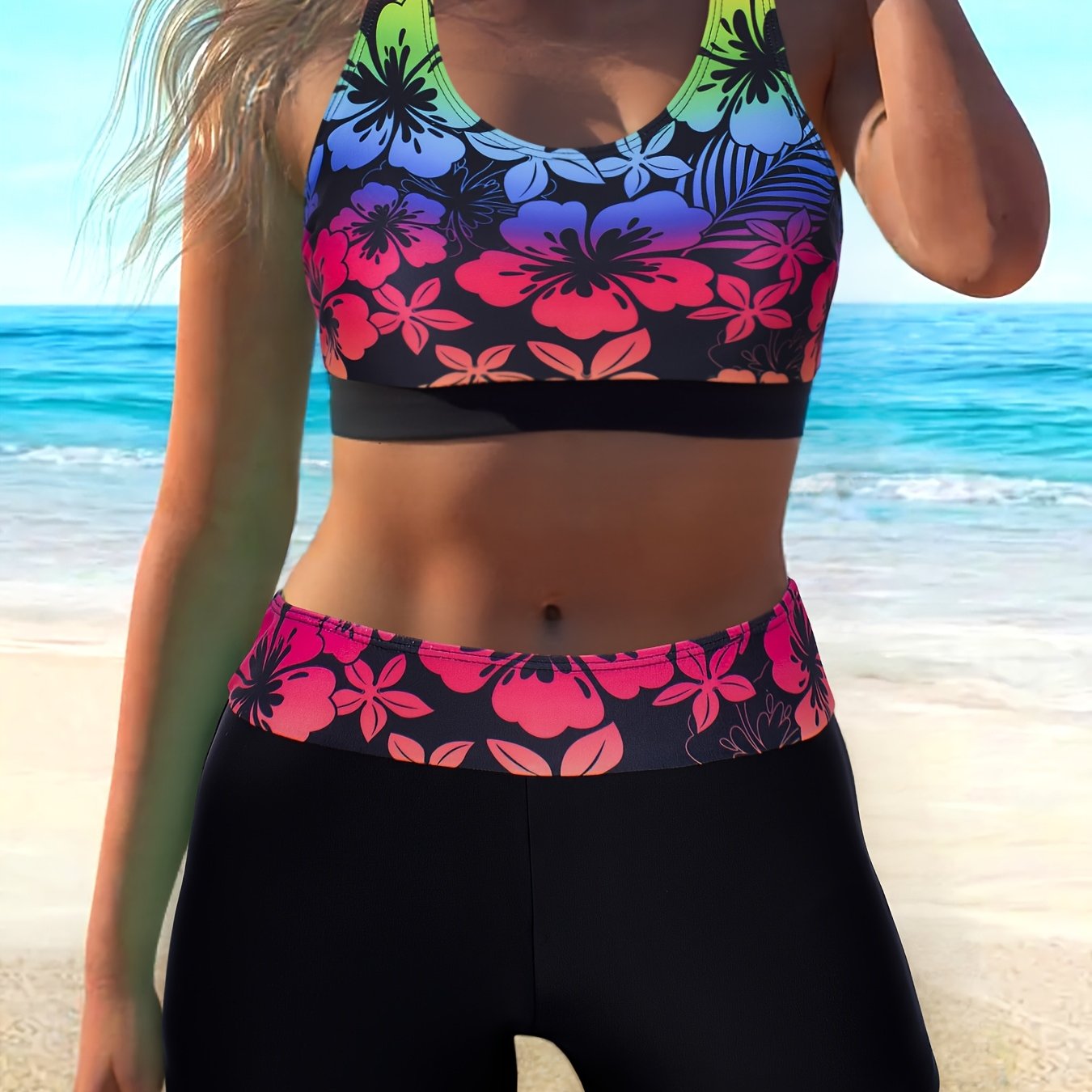 Image of Western Hot New Style Women's Printed Fashion Two-piece Bikini Swimsuit